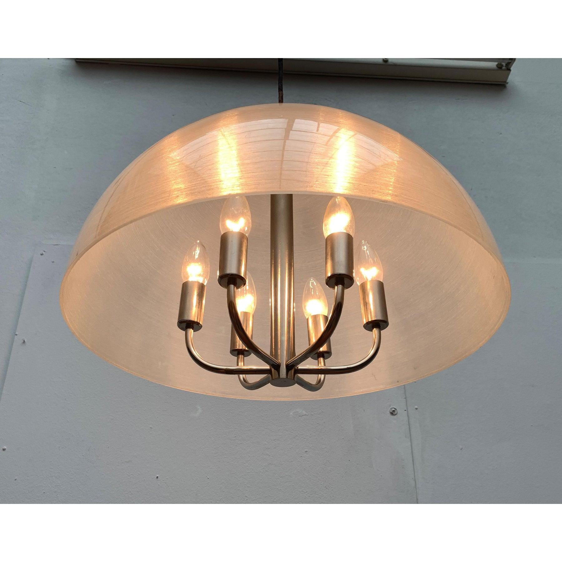Large Vintage Italian Acrylic Dome Pendant, 1970s In Excellent Condition For Sale In Hamburg, DE