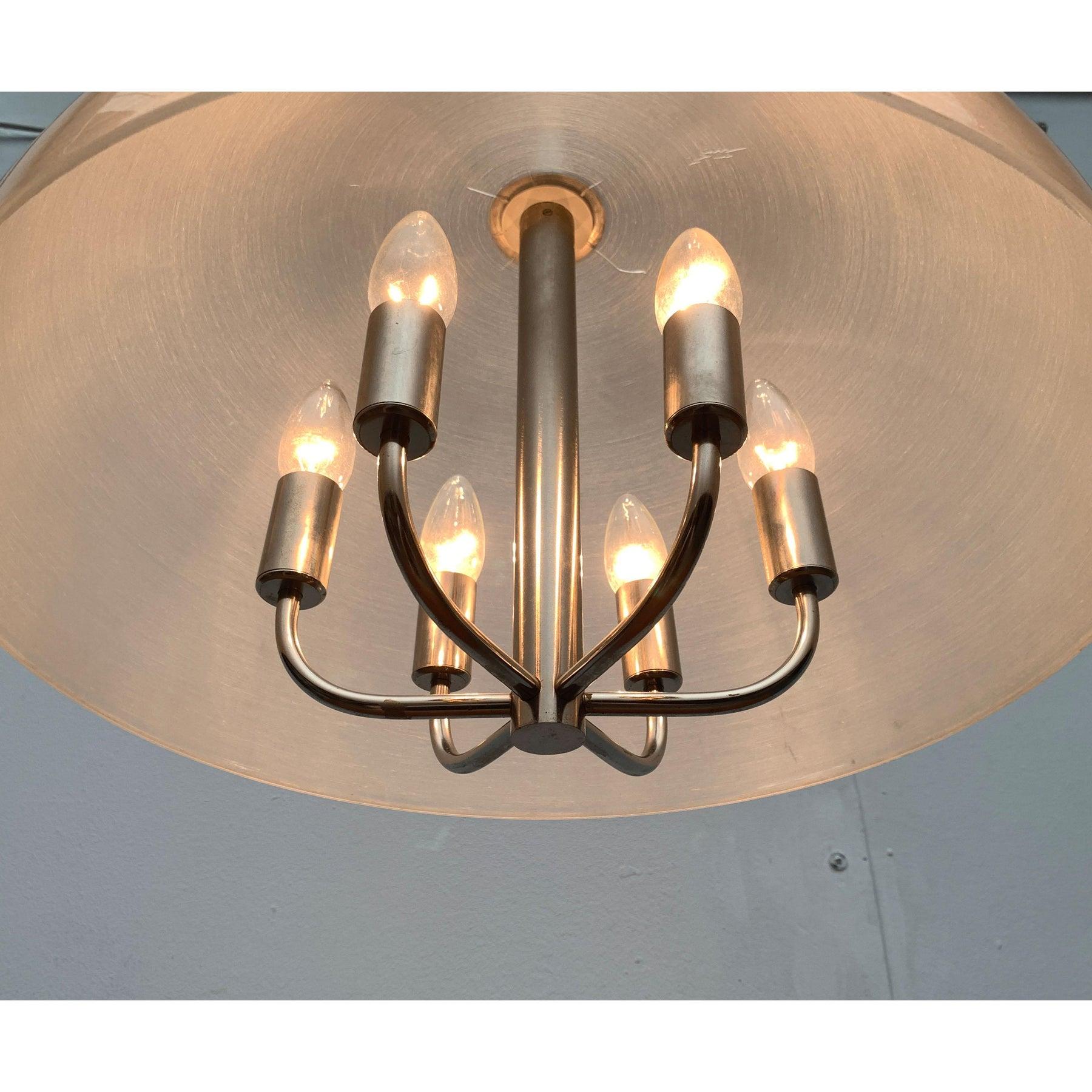 20th Century Large Vintage Italian Acrylic Dome Pendant, 1970s For Sale