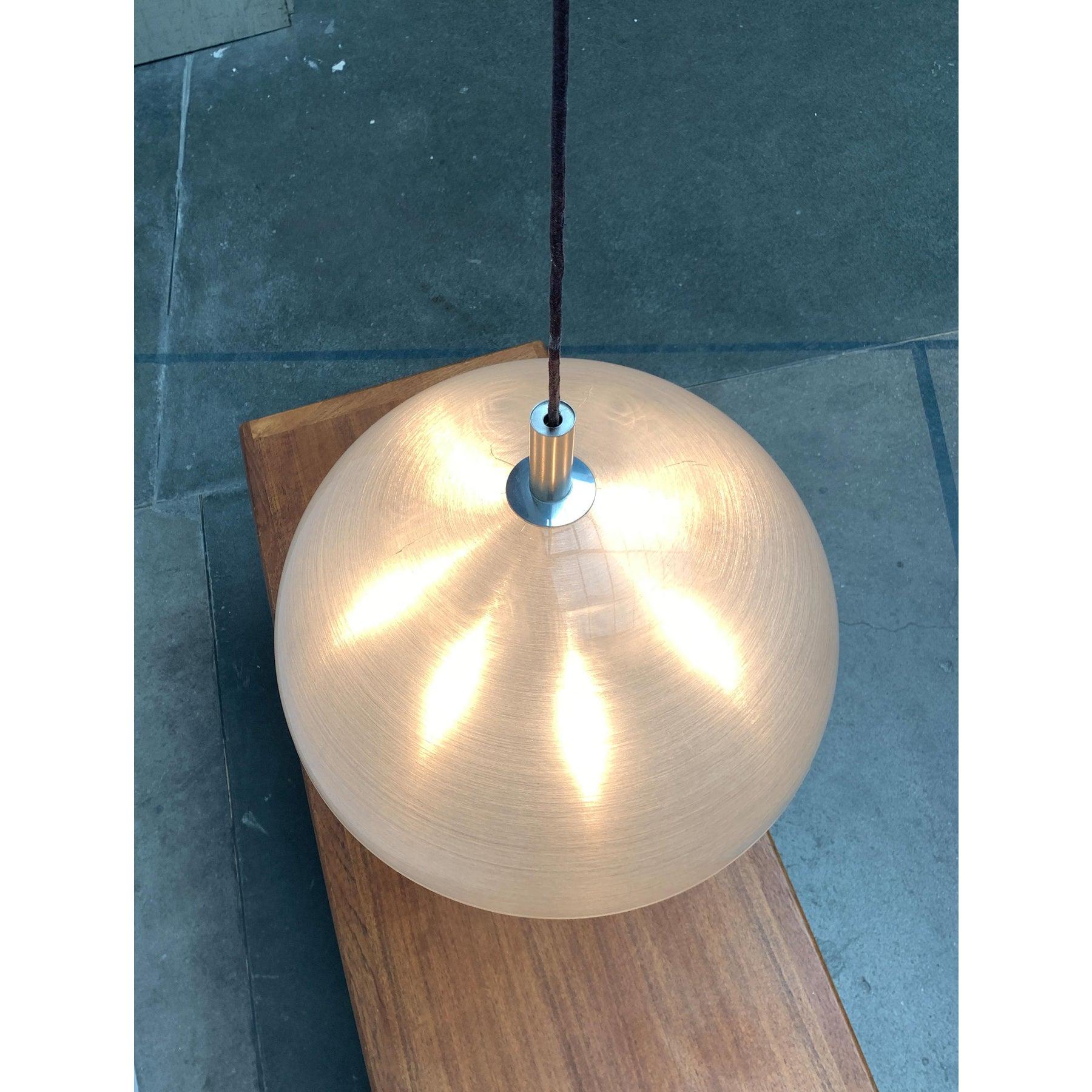 Large Vintage Italian Acrylic Dome Pendant, 1970s For Sale 1