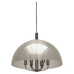 Large Vintage Italian Acrylic Dome Pendant, 1970s