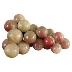 Large Vintage Italian Alabaster Grape Cluster Sculpture