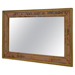 Large vintage Italian brass wall mirror