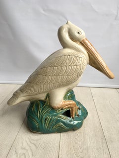 Large Vintage Italian Ceramic Pelican