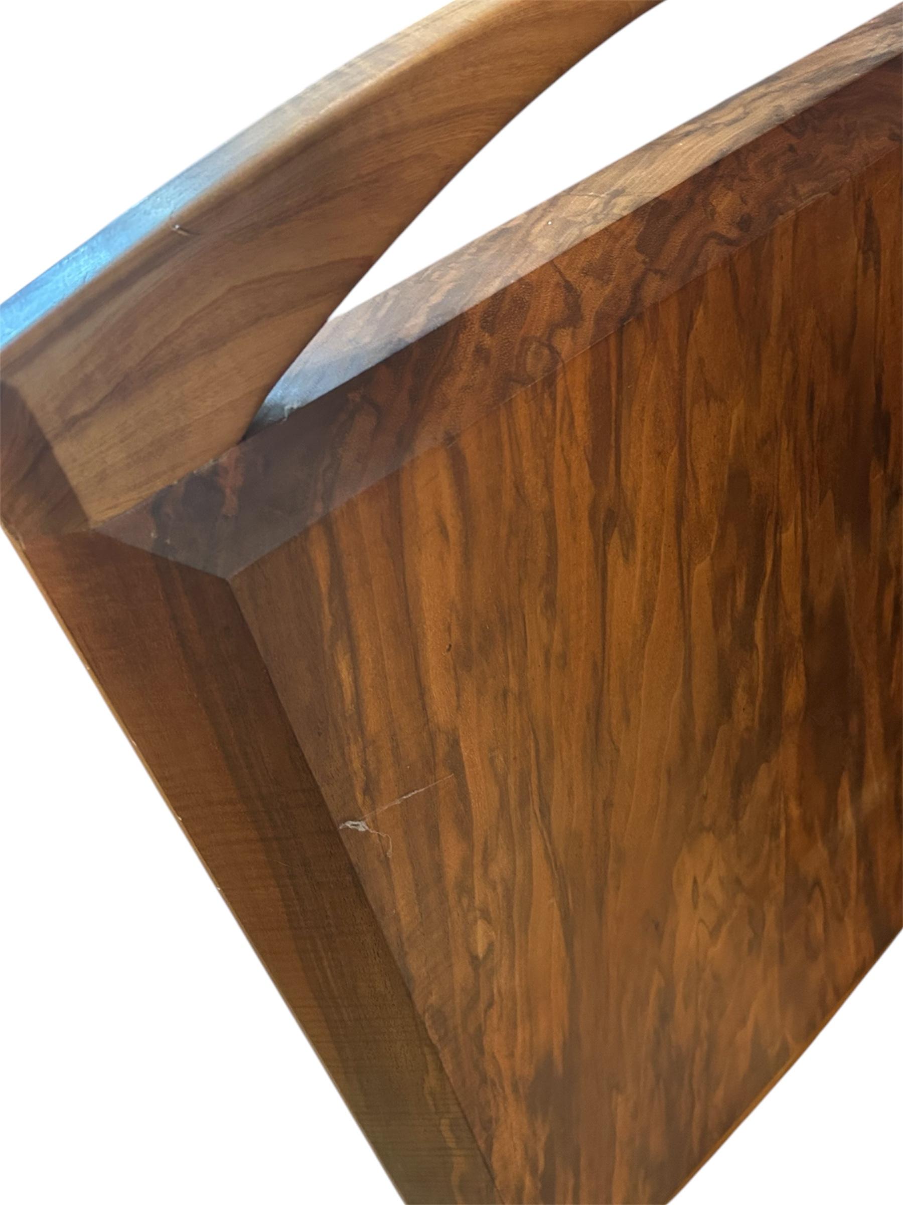 Large Vintage Italian Chopping Block with Sculpted Handles In Good Condition For Sale In Los Angeles, CA