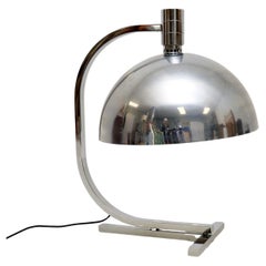 Large Used Italian Chrome Table Lamp by Franco Albini