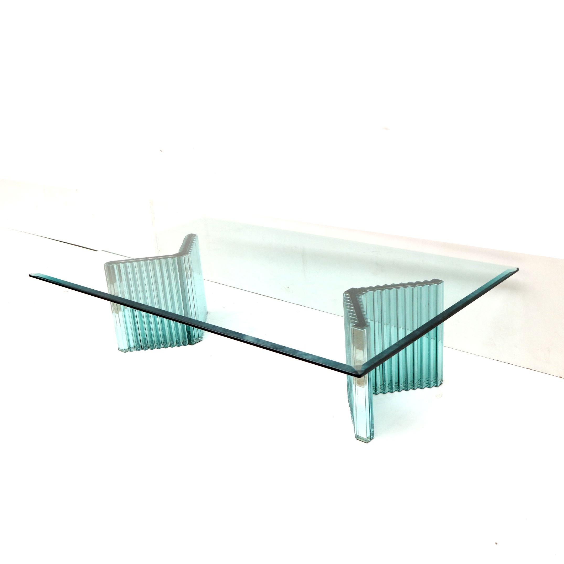 Large vintage Italian design coffee table by Luigi Massoni for Gallotti & Radice In Good Condition For Sale In Breda, NB