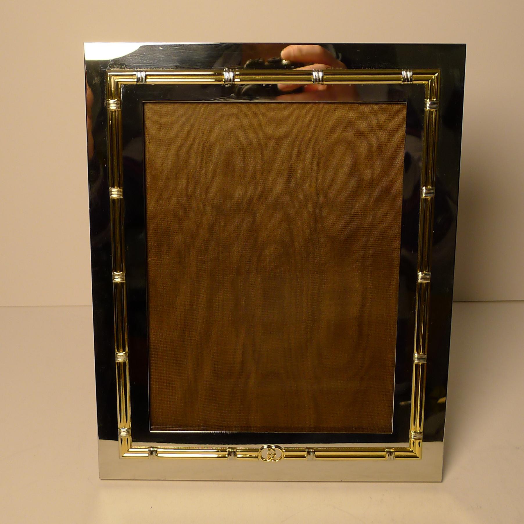 Mid-Century Modern Large Vintage Italian Gucci Picture Frame c.1970 For Sale