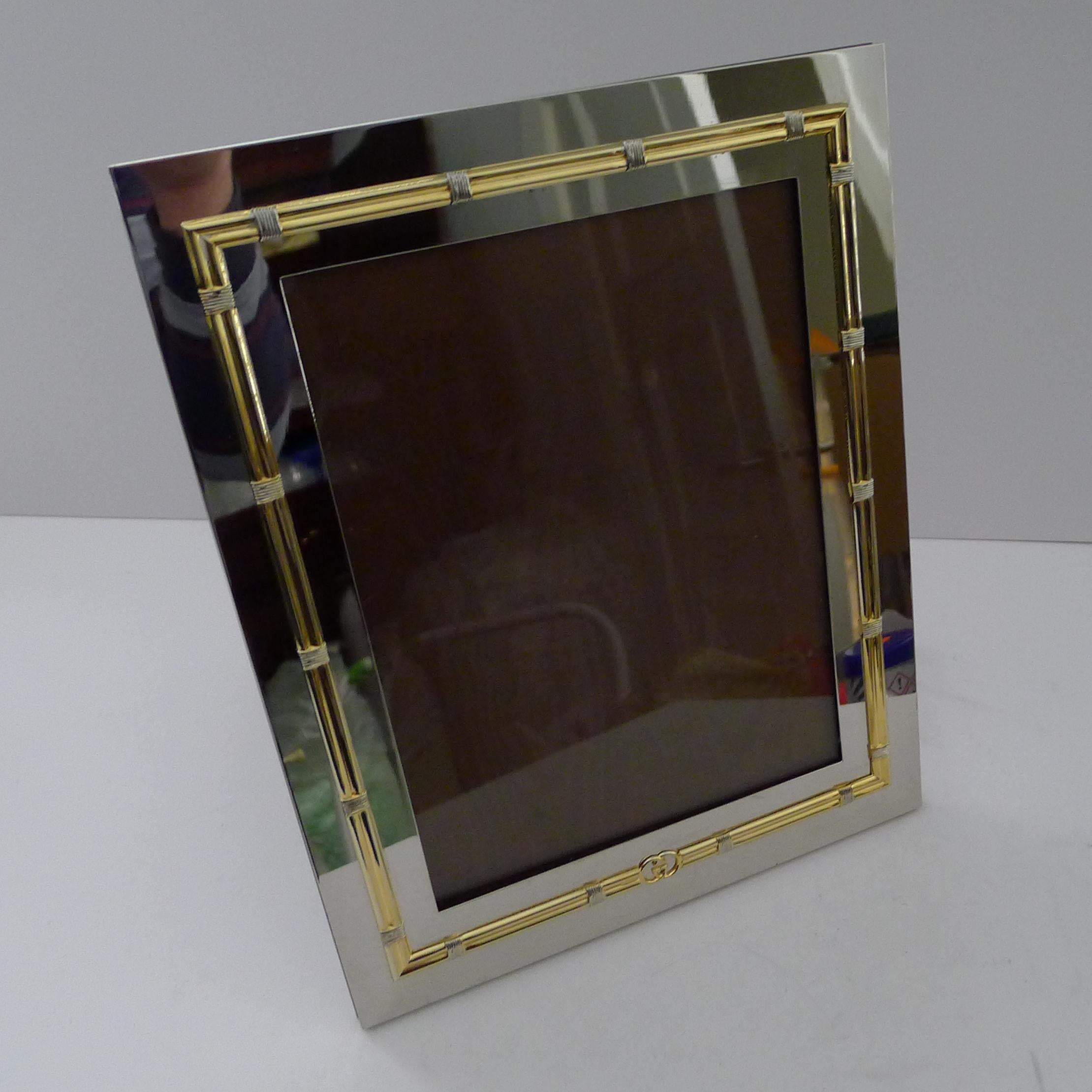 Large Vintage Italian Gucci Picture Frame c.1970 In Good Condition For Sale In Bath, GB