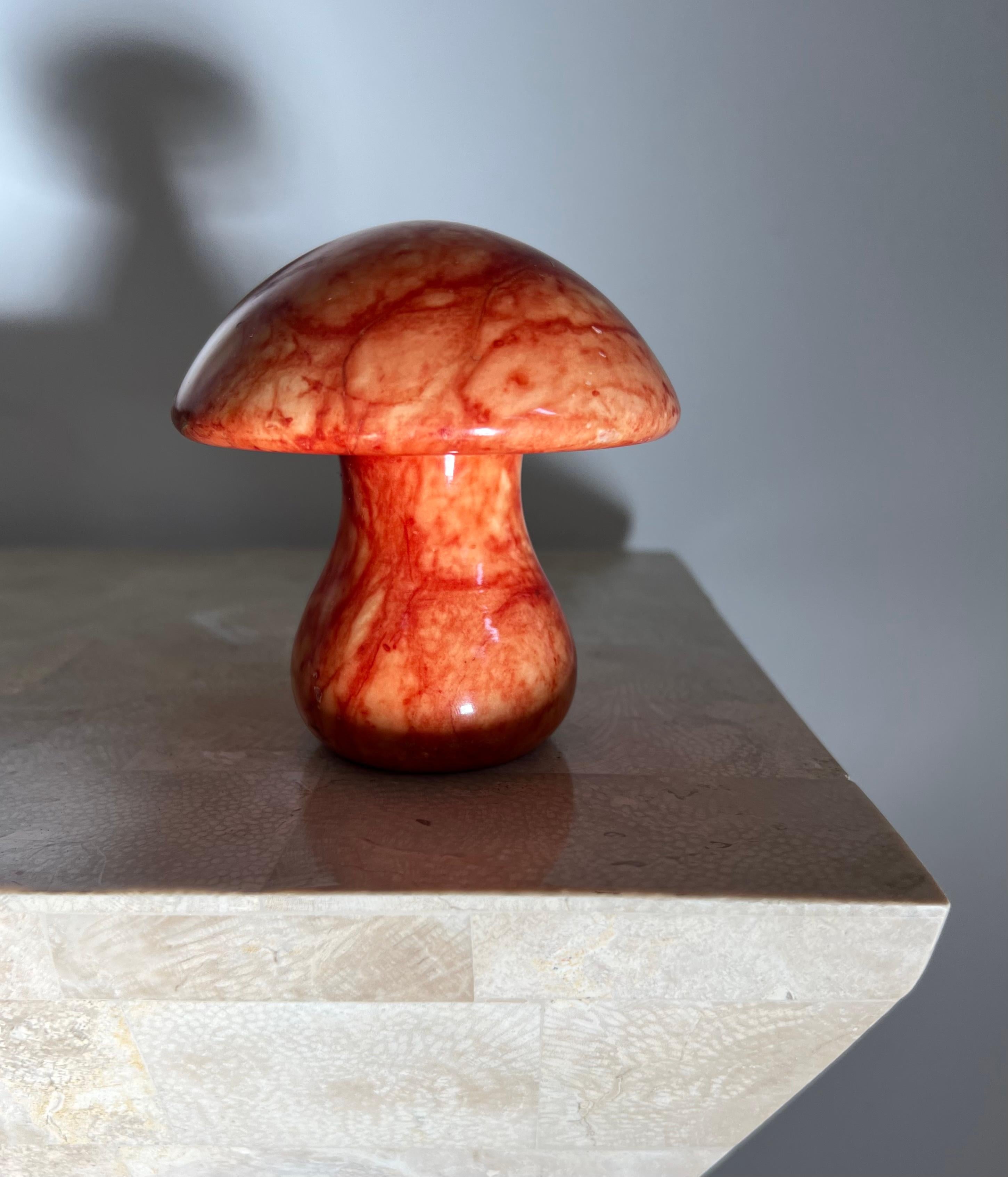 Large vintage Italian mcm marble mushroom objet, 1960s 3
