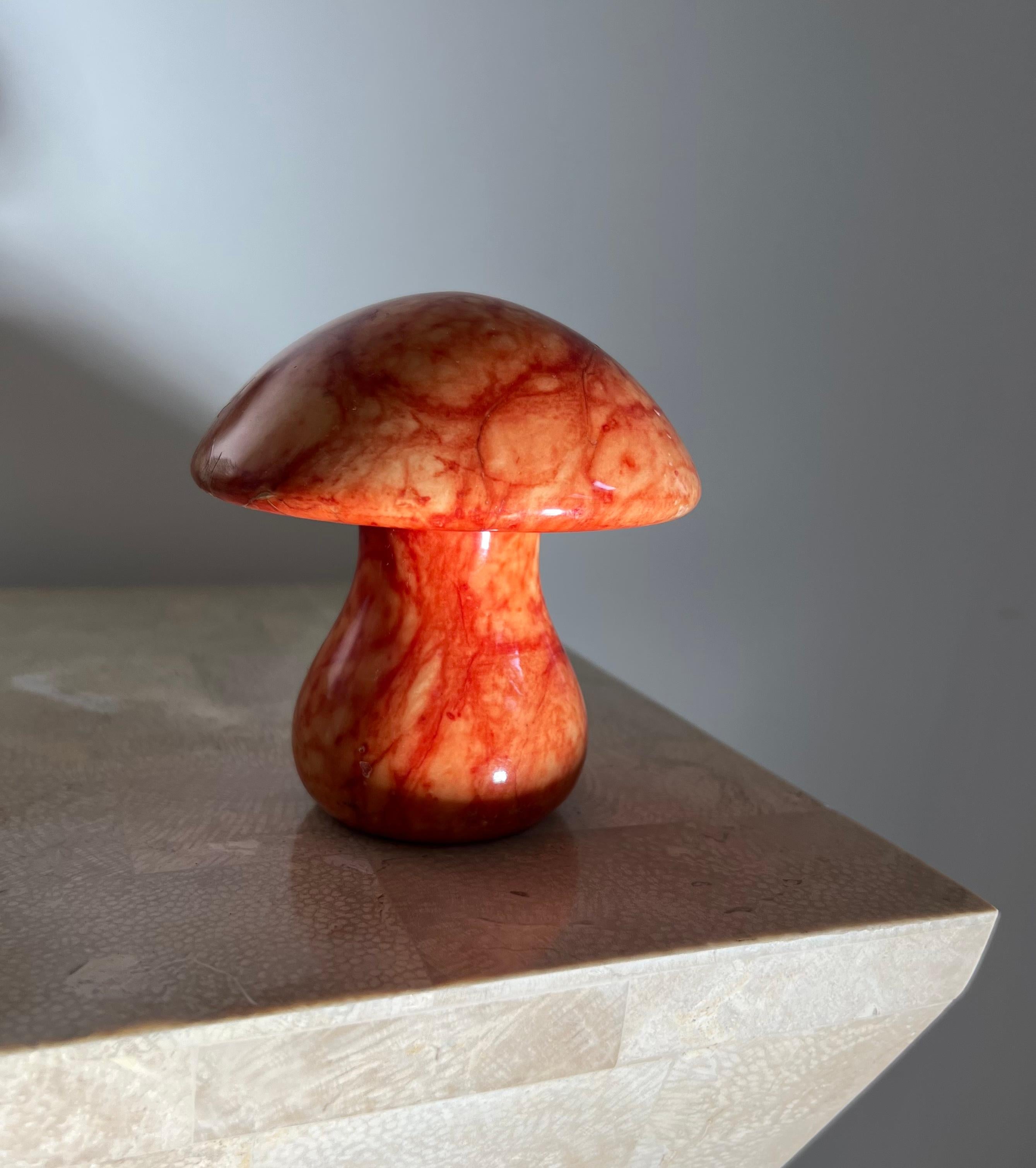 Large vintage Italian mcm marble mushroom objet, 1960s 4