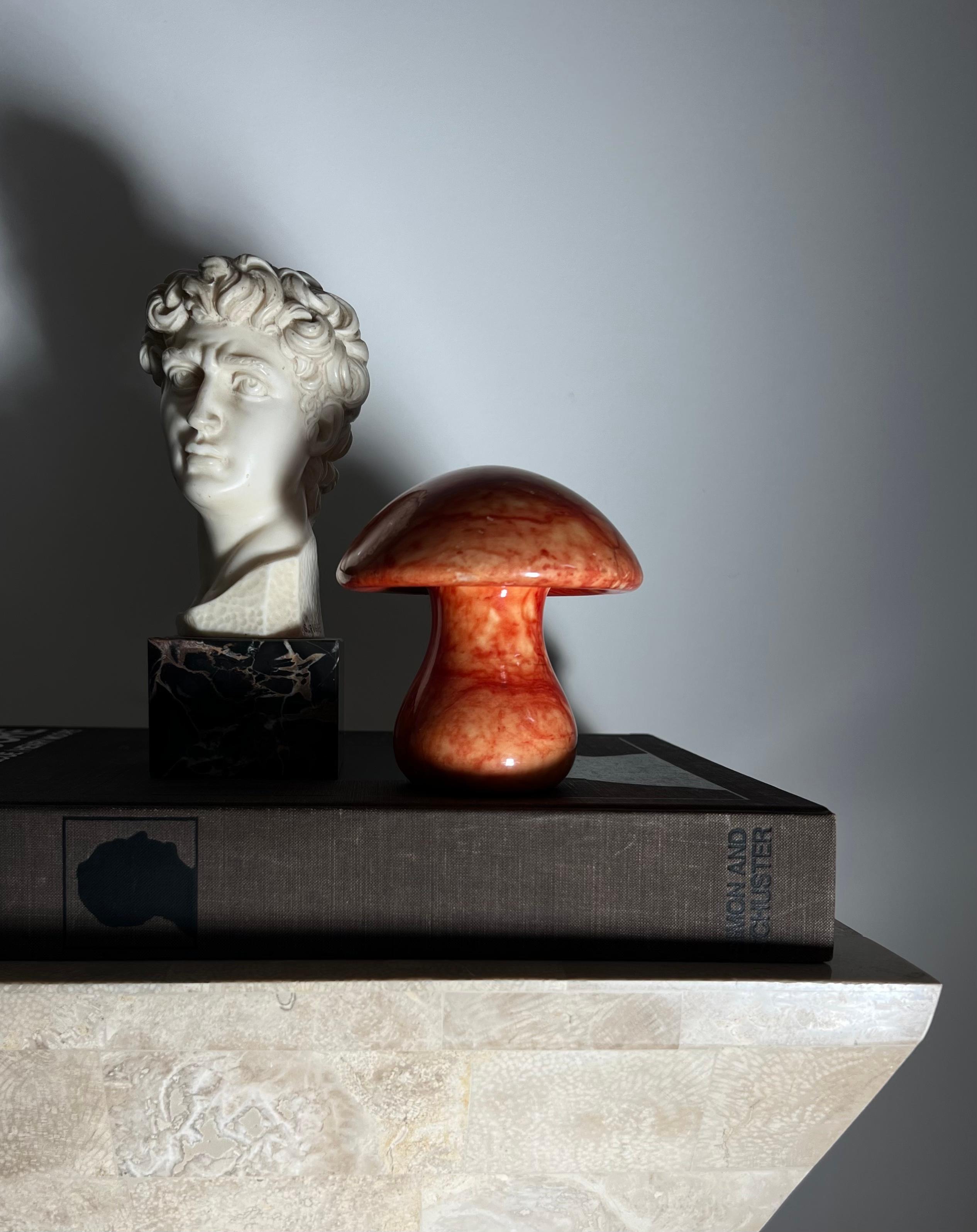 Large vintage Italian mcm marble mushroom objet, 1960s 5