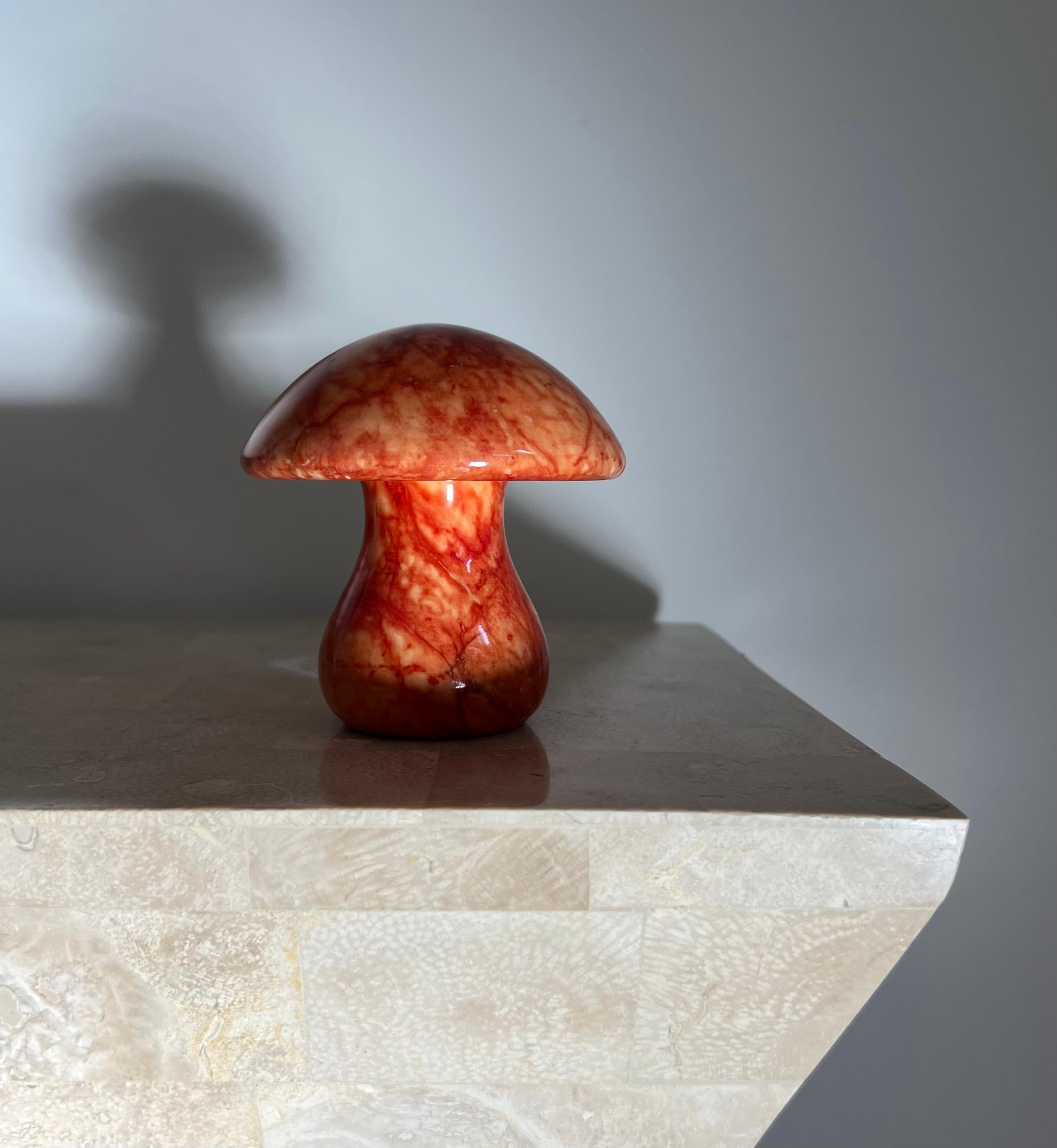 Large vintage Italian mcm marble mushroom objet, 1960s 7