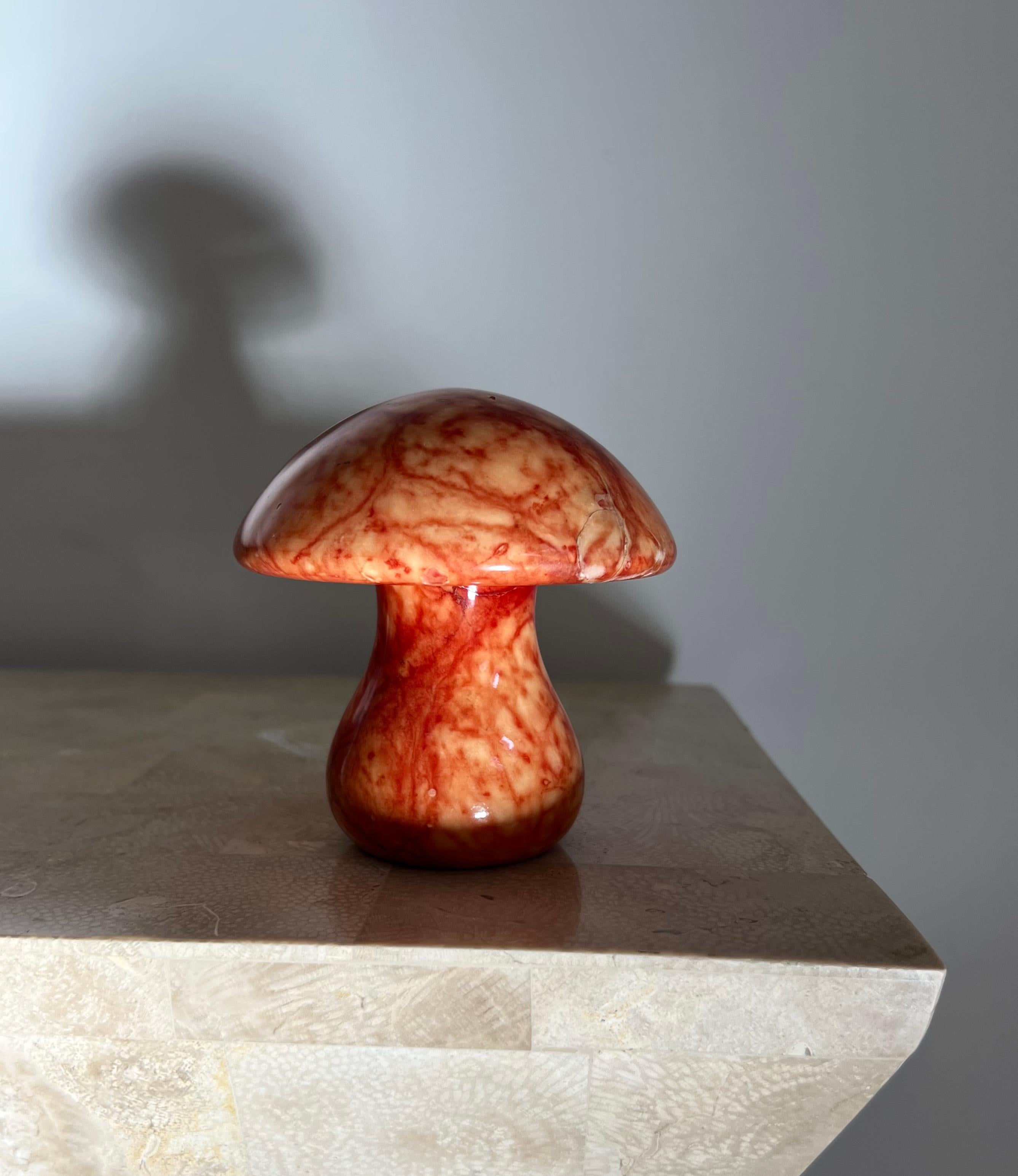 Large vintage Italian mcm marble mushroom objet, 1960s 8