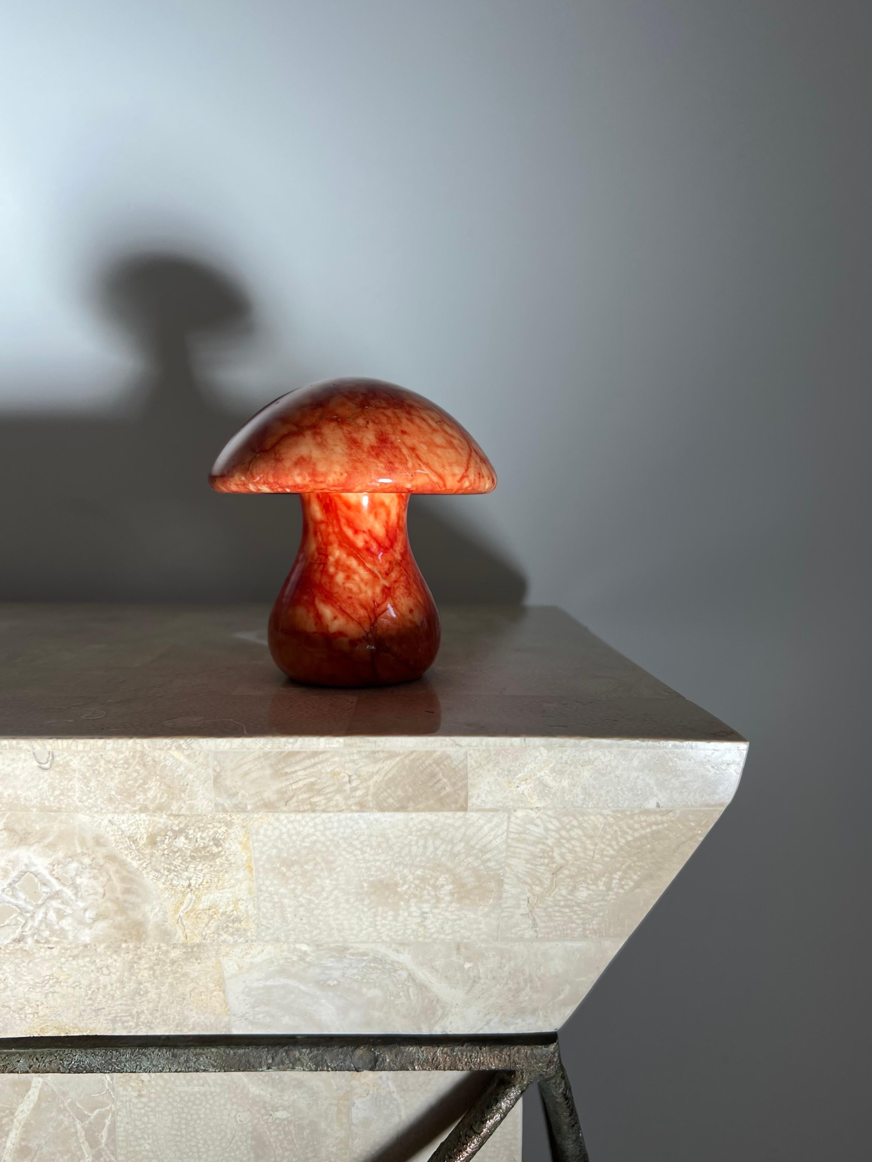 Mid-20th Century Large vintage Italian mcm marble mushroom objet, 1960s