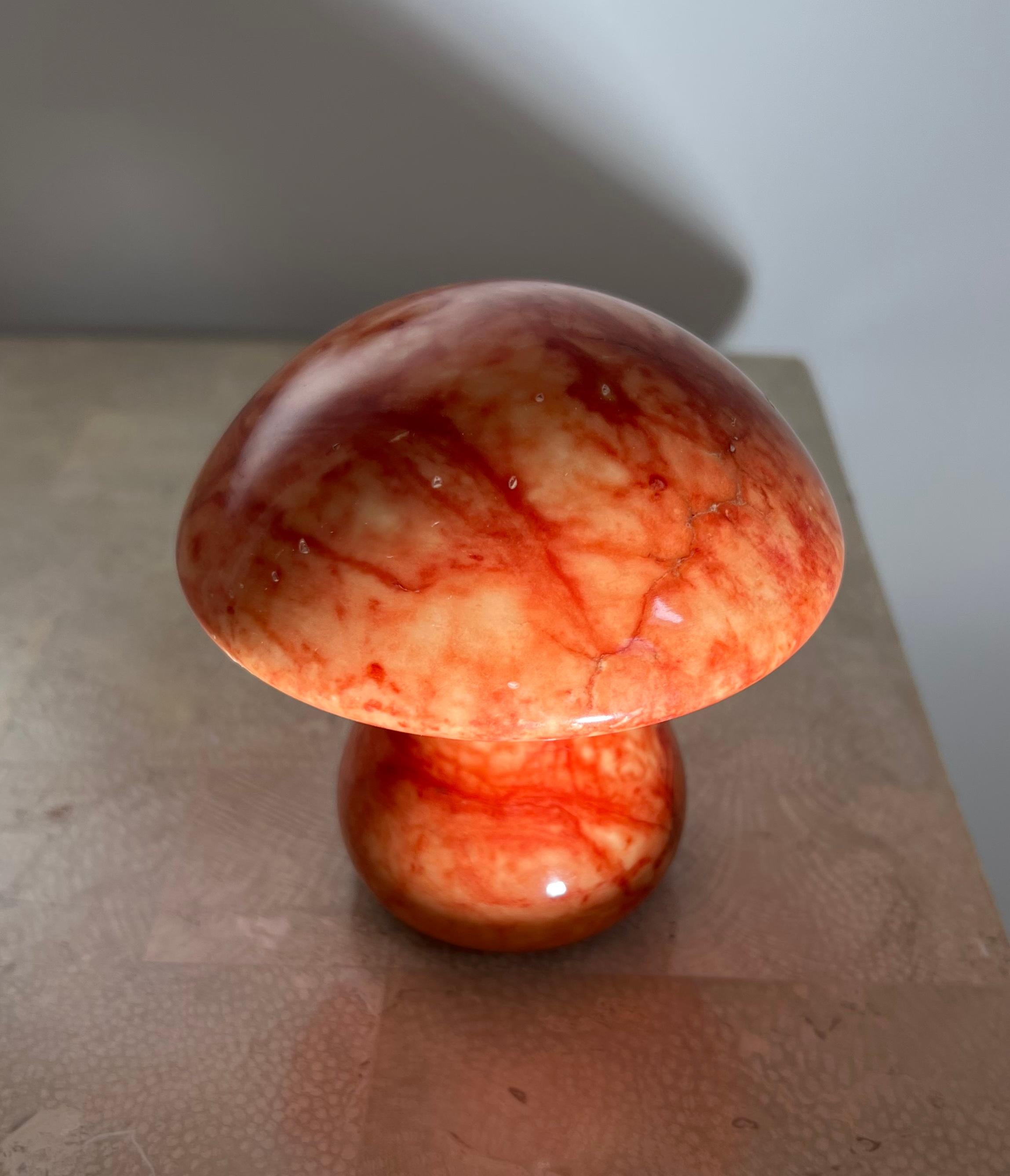 Large vintage Italian mcm marble mushroom objet, 1960s 1