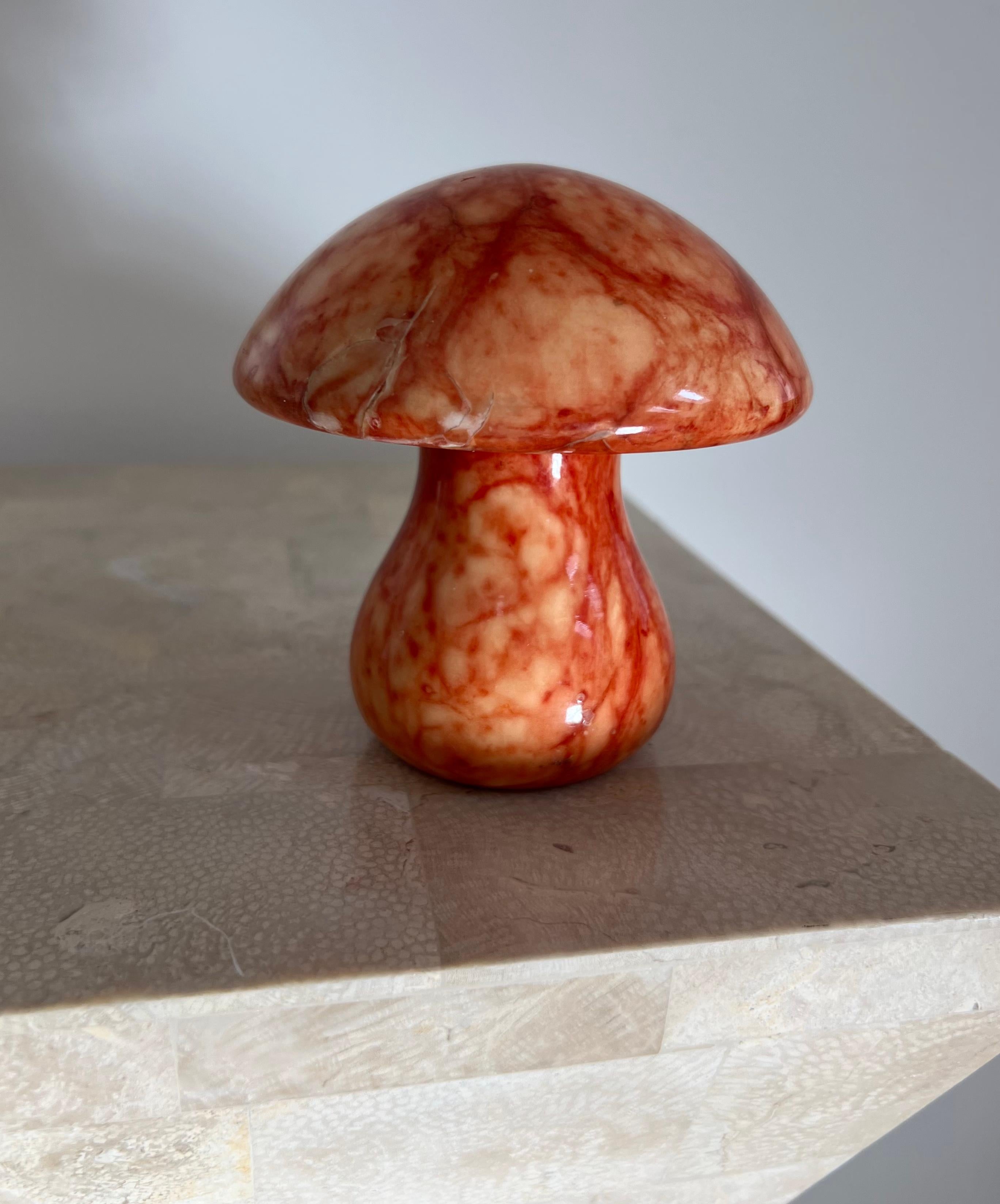 Large vintage Italian mcm marble mushroom objet, 1960s 2