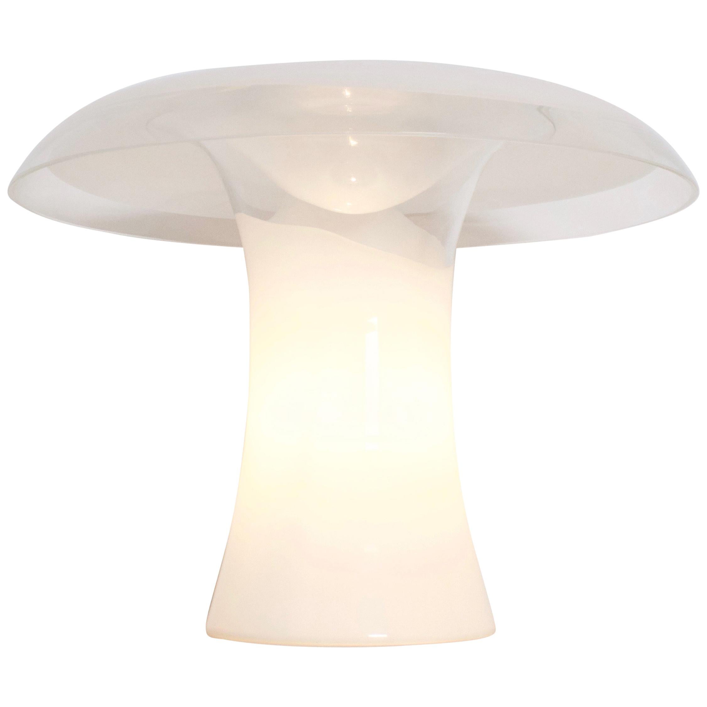 Large Vintage Italian Murano Glass Mushroom Table Lamp, 1970s