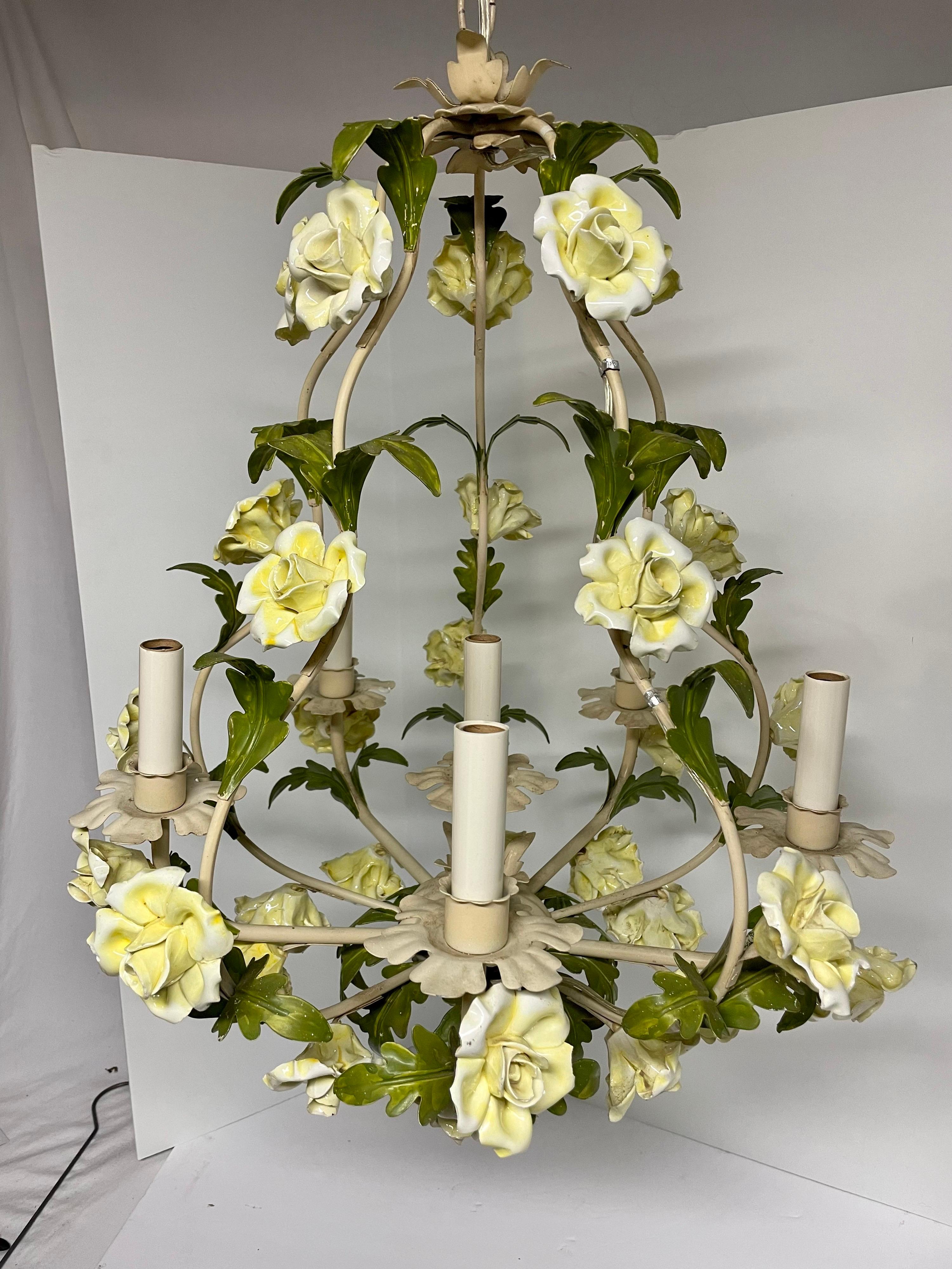 vintage floral chandelier