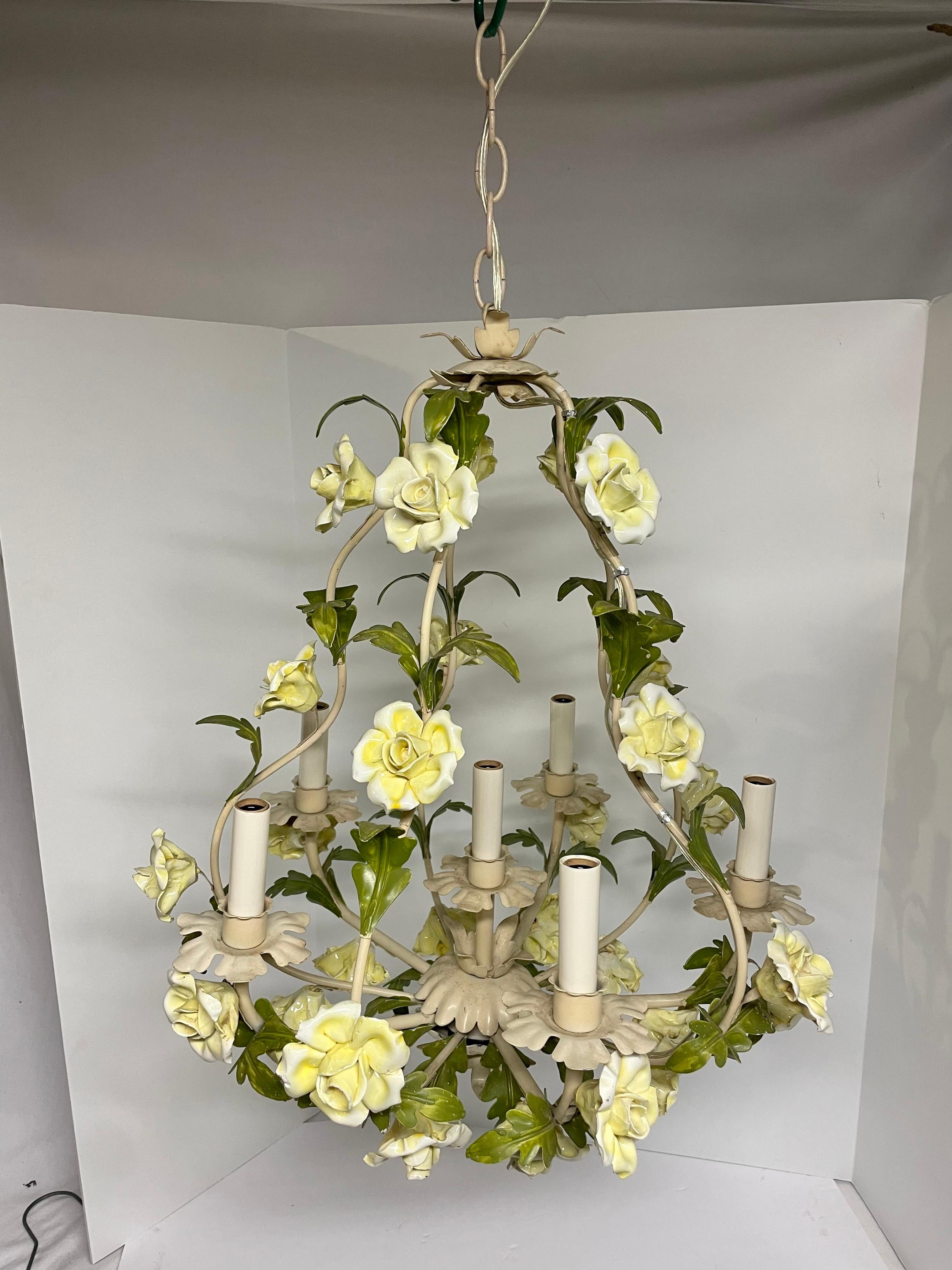 flower chandelier vintage