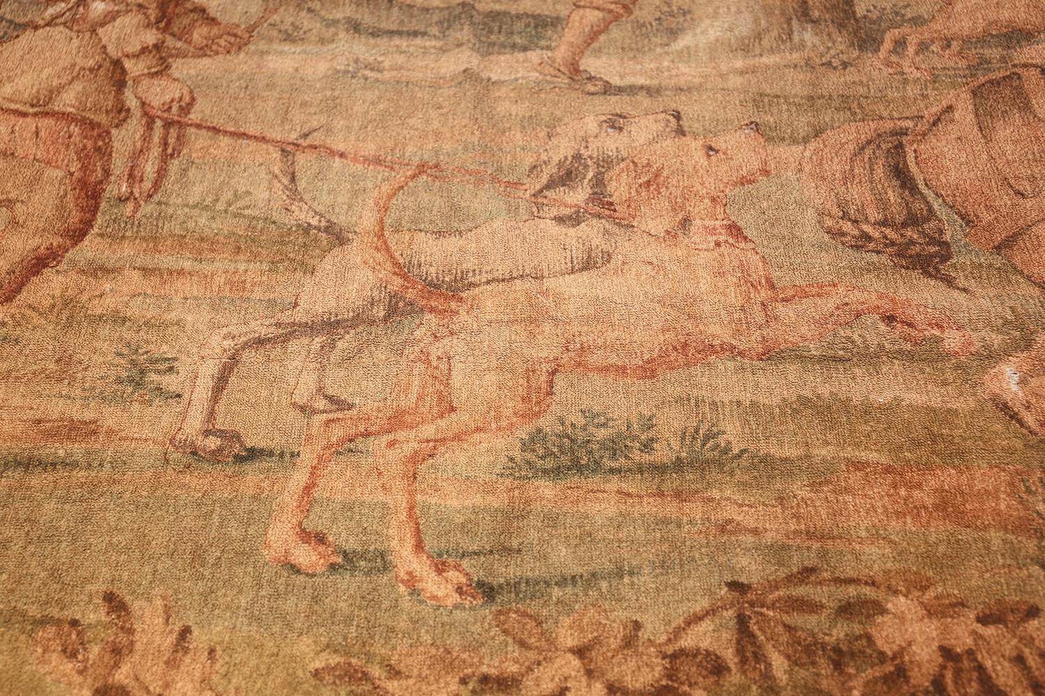 Italienischer Wandteppich im Vintage-Stil. Größe: 11 Fuß x 19 Fuß  (Handgewebt) im Angebot