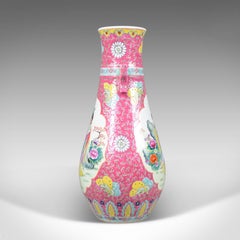 Large, Vintage, Japanese Baluster Vase, Decorative Oriental, Ceramic Urn