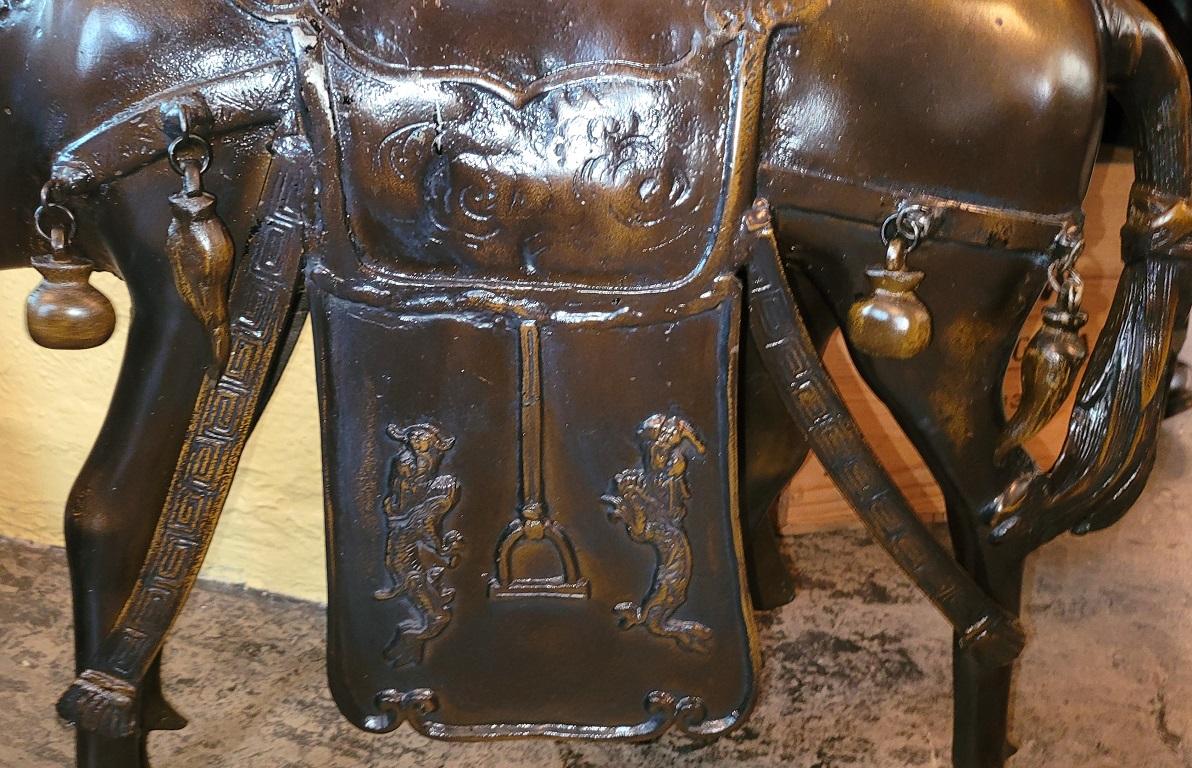 Large Vintage Japanese Bronzed Sculpture of Toba on His Mule For Sale 5