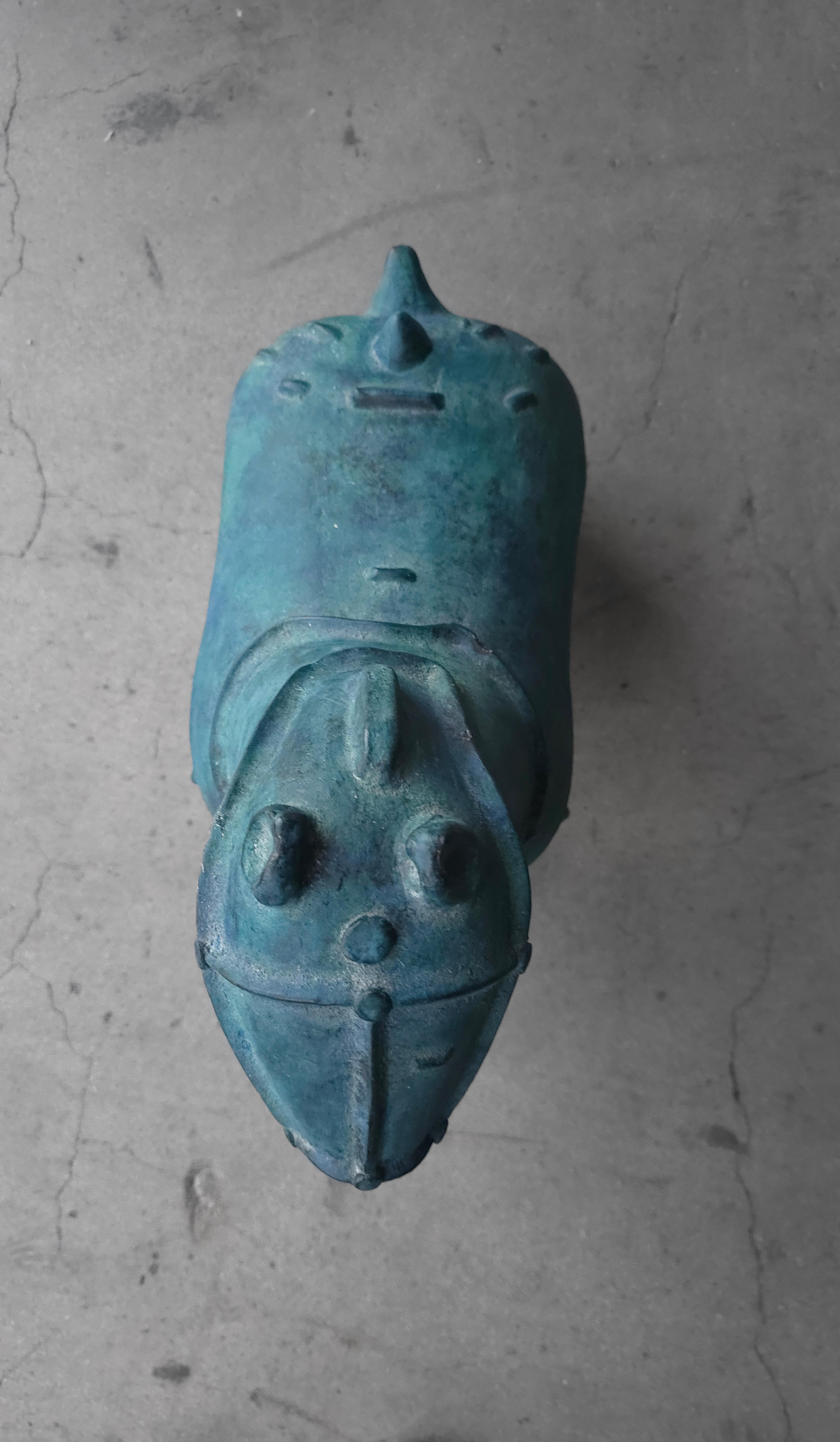 XX secolo Grande scultura di cavallo in stile Haniwa giapponese d'epoca in vendita