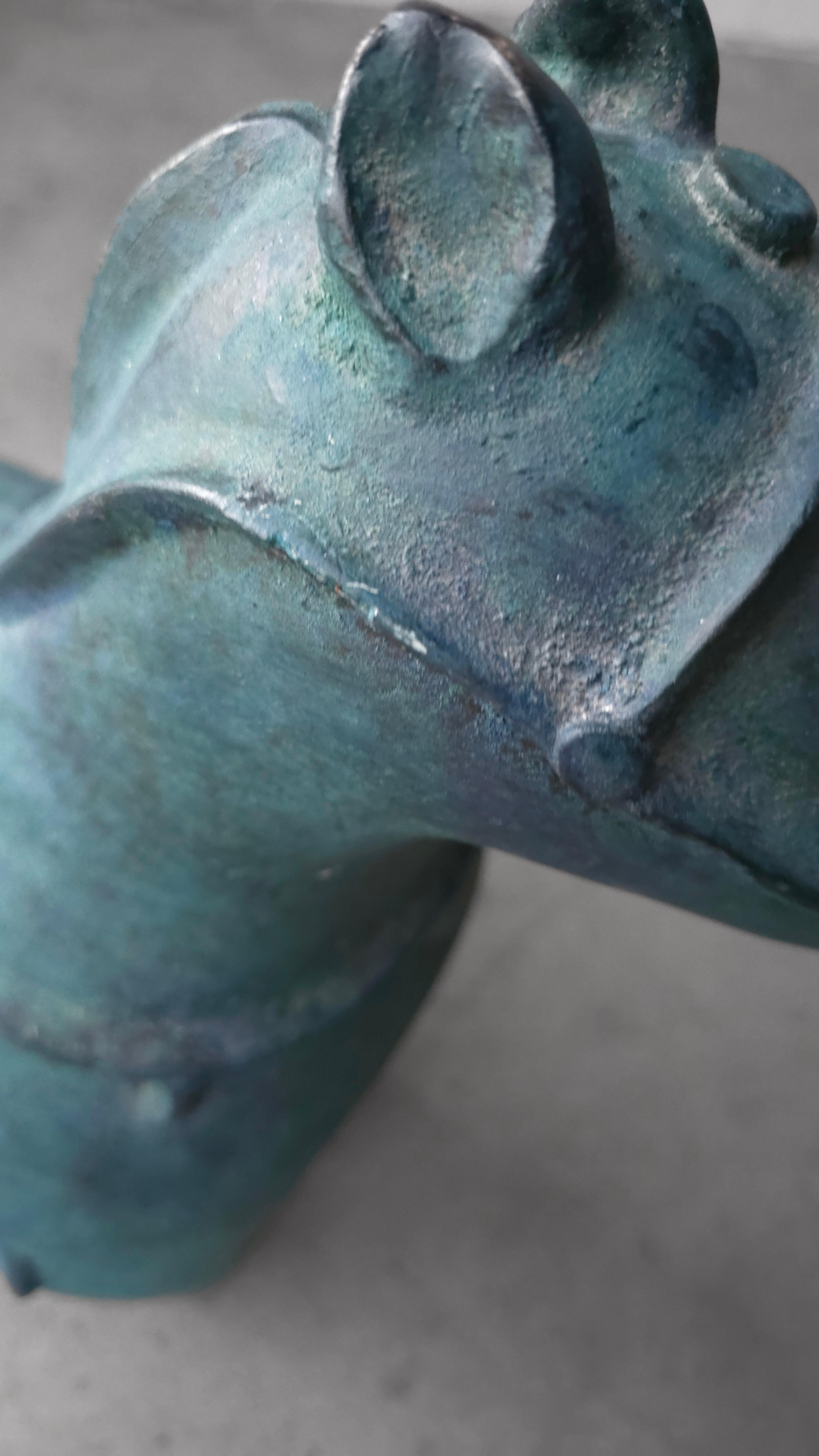 Grande scultura di cavallo in stile Haniwa giapponese d'epoca in vendita 1