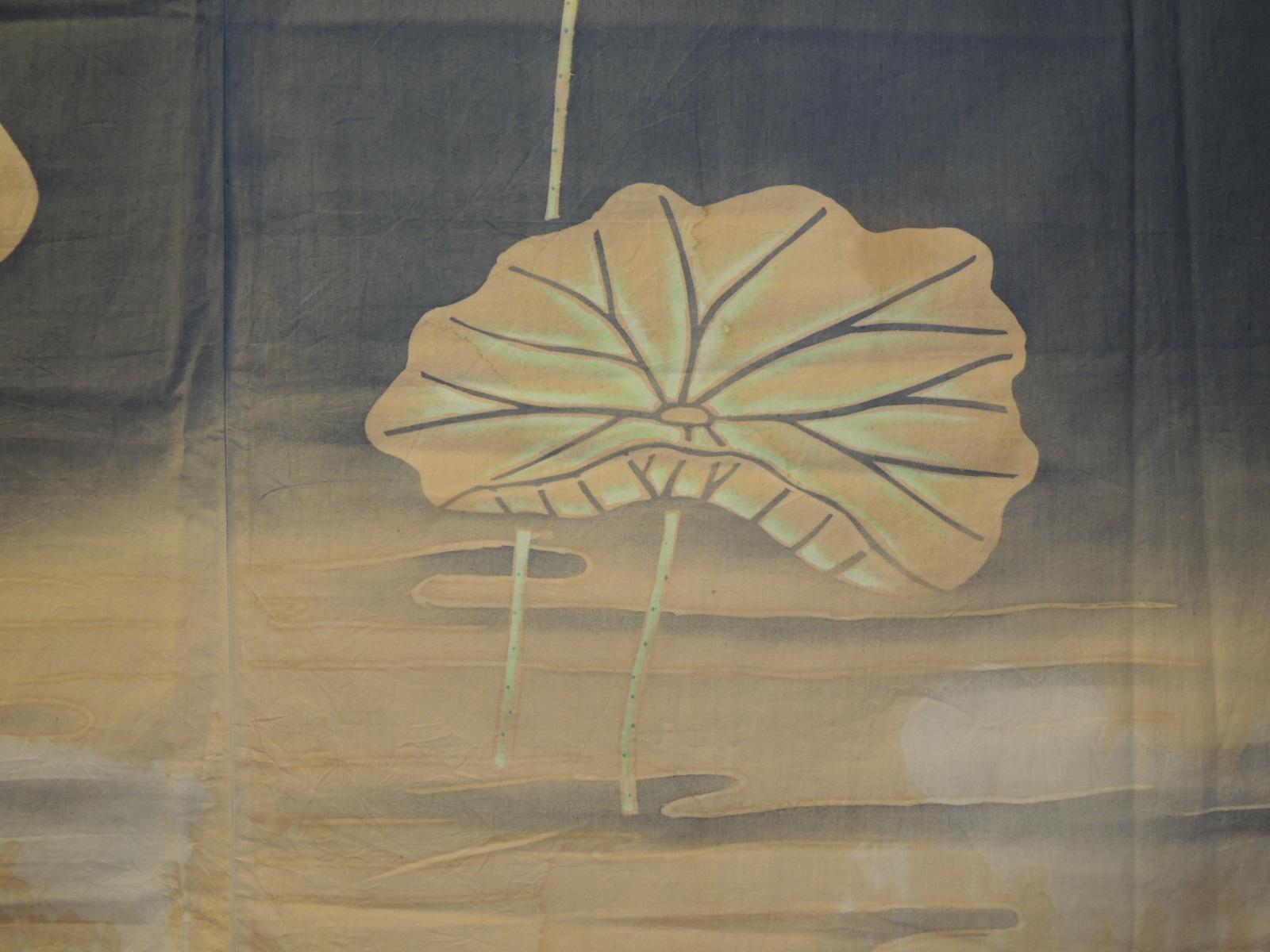 Mid-20th Century Large Vintage Japanese Printed Cotton Banner