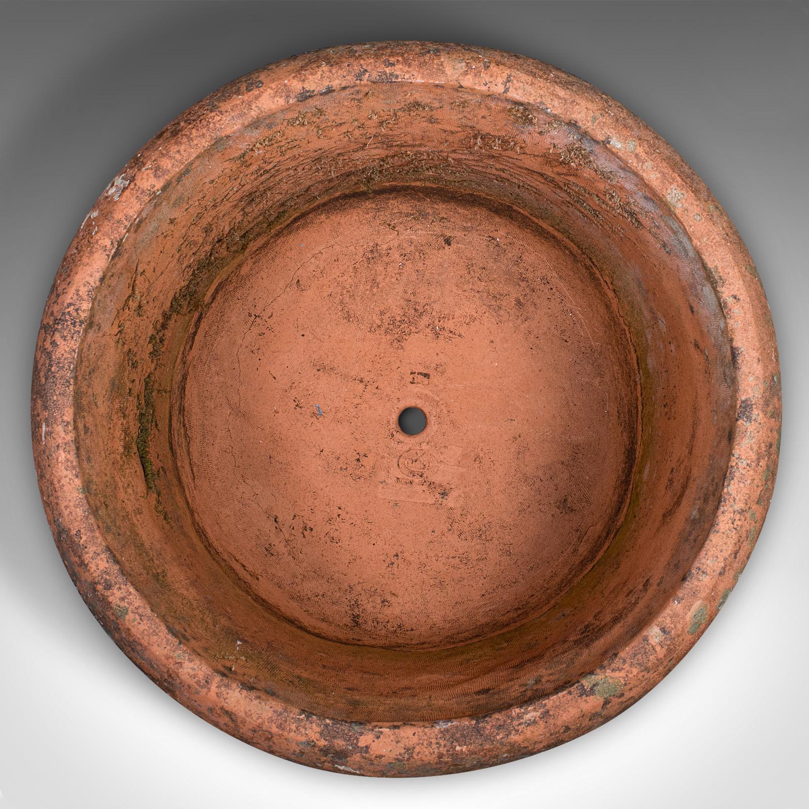 Terracotta Grande vaso jardiniere vintage, italiano, in terracotta, da esterno, fioriera da giardino, 1970 in vendita
