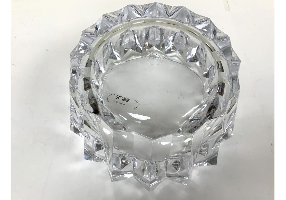 20th Century Large Vintage Judith Kruger Grainware Lucite Console Bowl For Sale