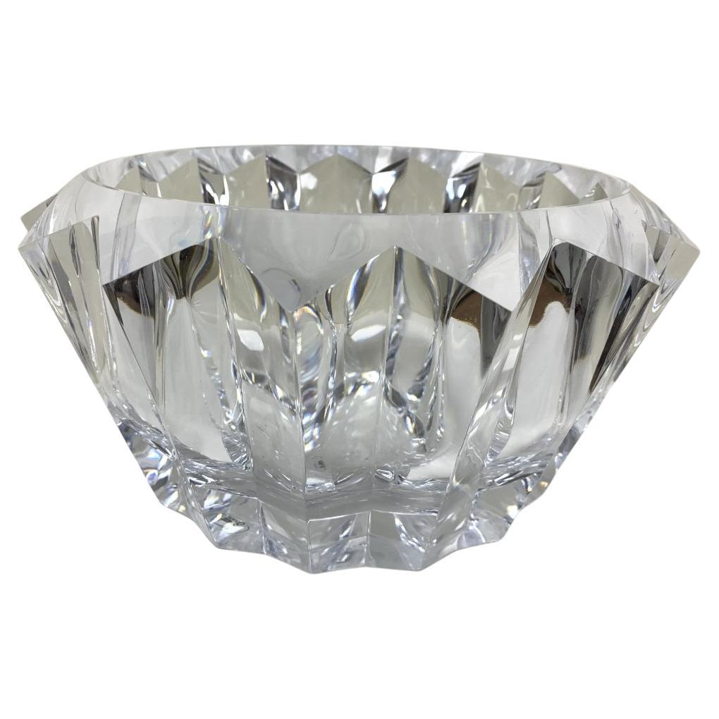Grande ciotola vintage Judith Kruger Grainware Lucite Console Bowl