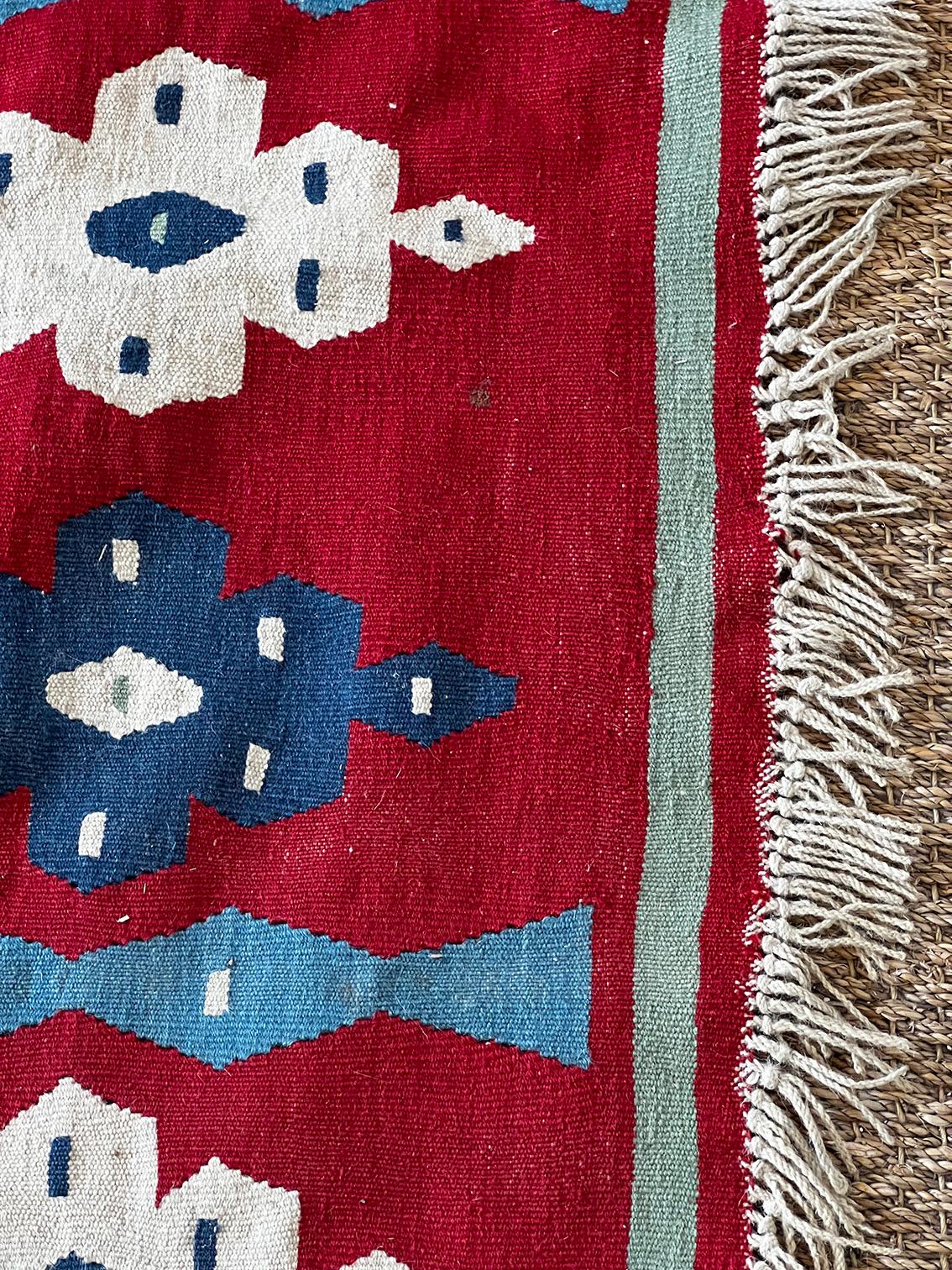 Français Grand tapis Kilim vintage en vente