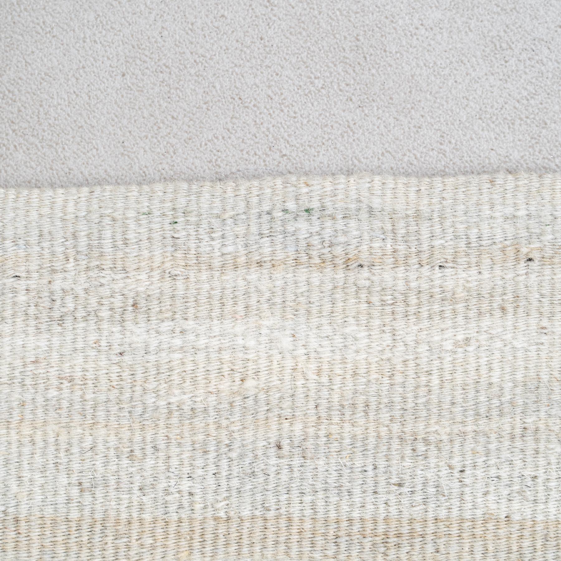 Large Kilim Rug Delicate Blue Tones Bauhaus Inspired Design For Sale 3