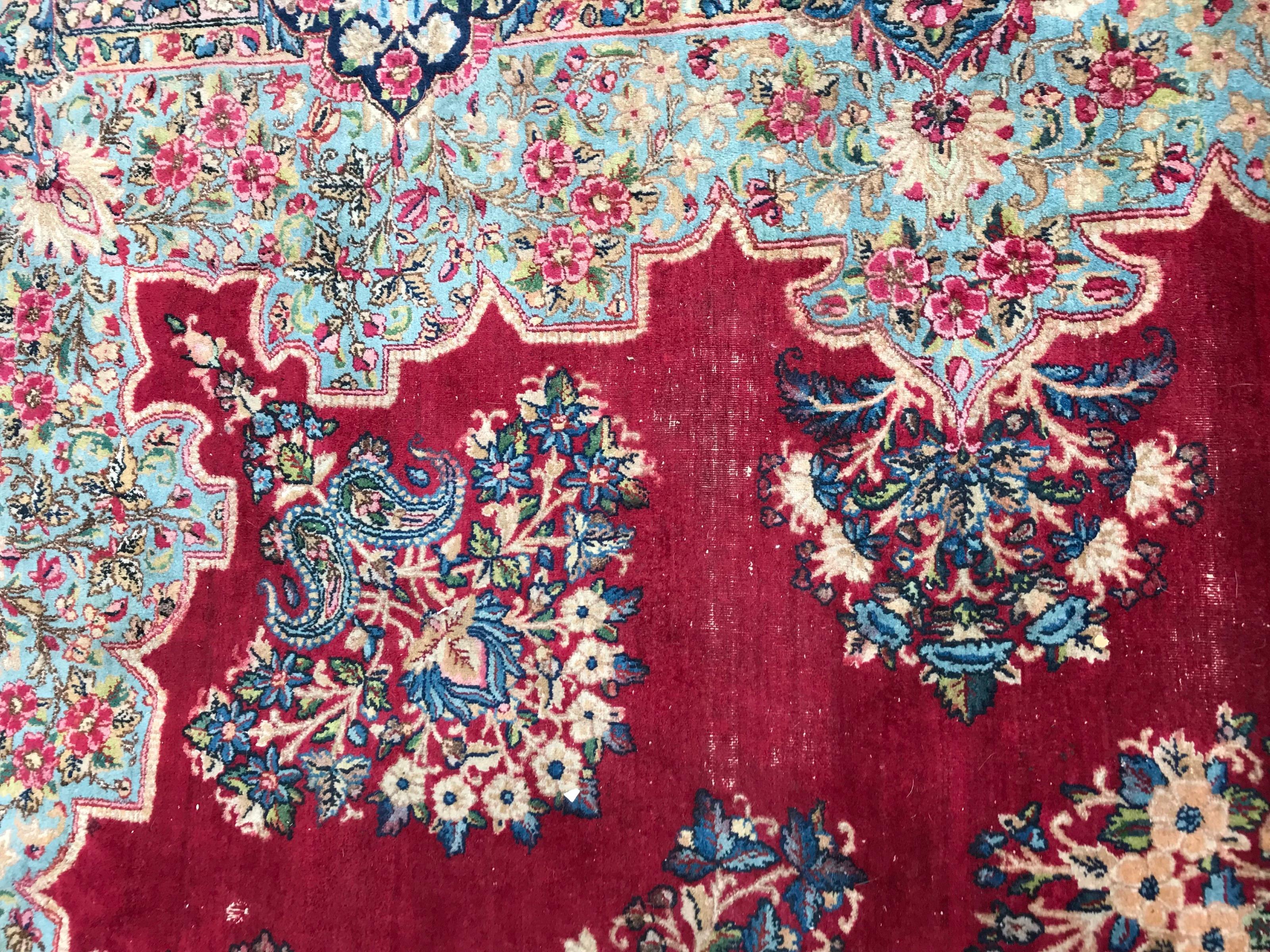 Fine Large Kirman Rug with savonnerie design  For Sale 4