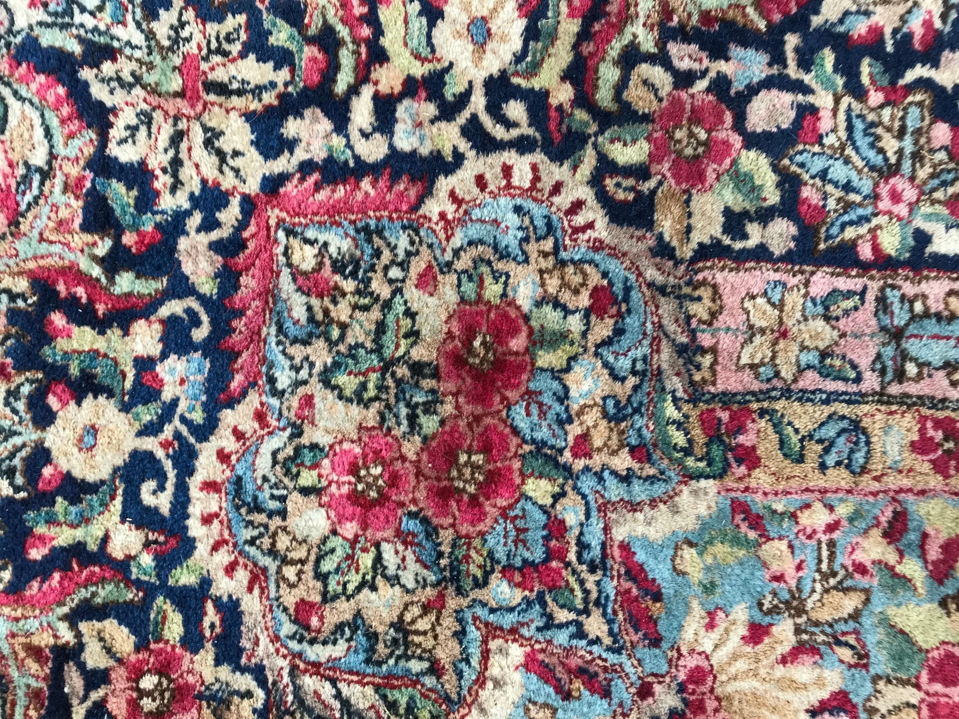 Fine Large Kirman Rug with savonnerie design  For Sale 5