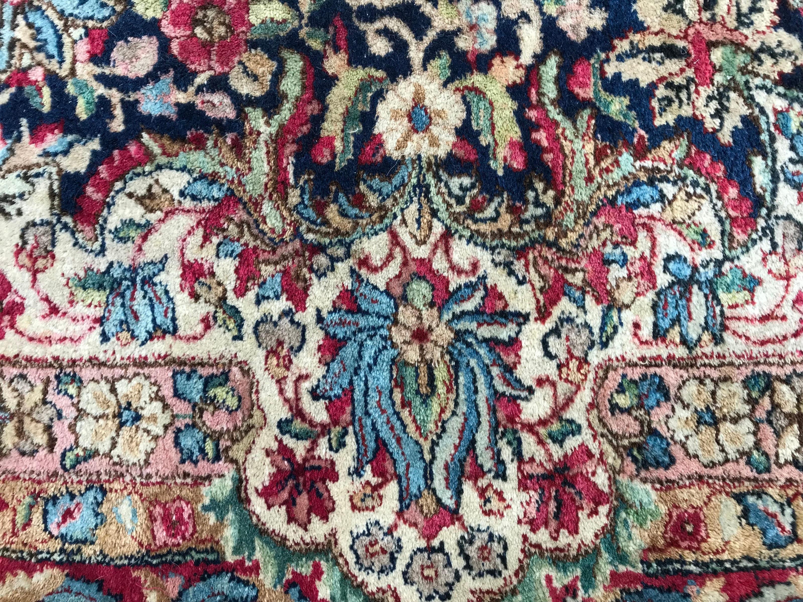 Fine Large Kirman Rug with savonnerie design  For Sale 7