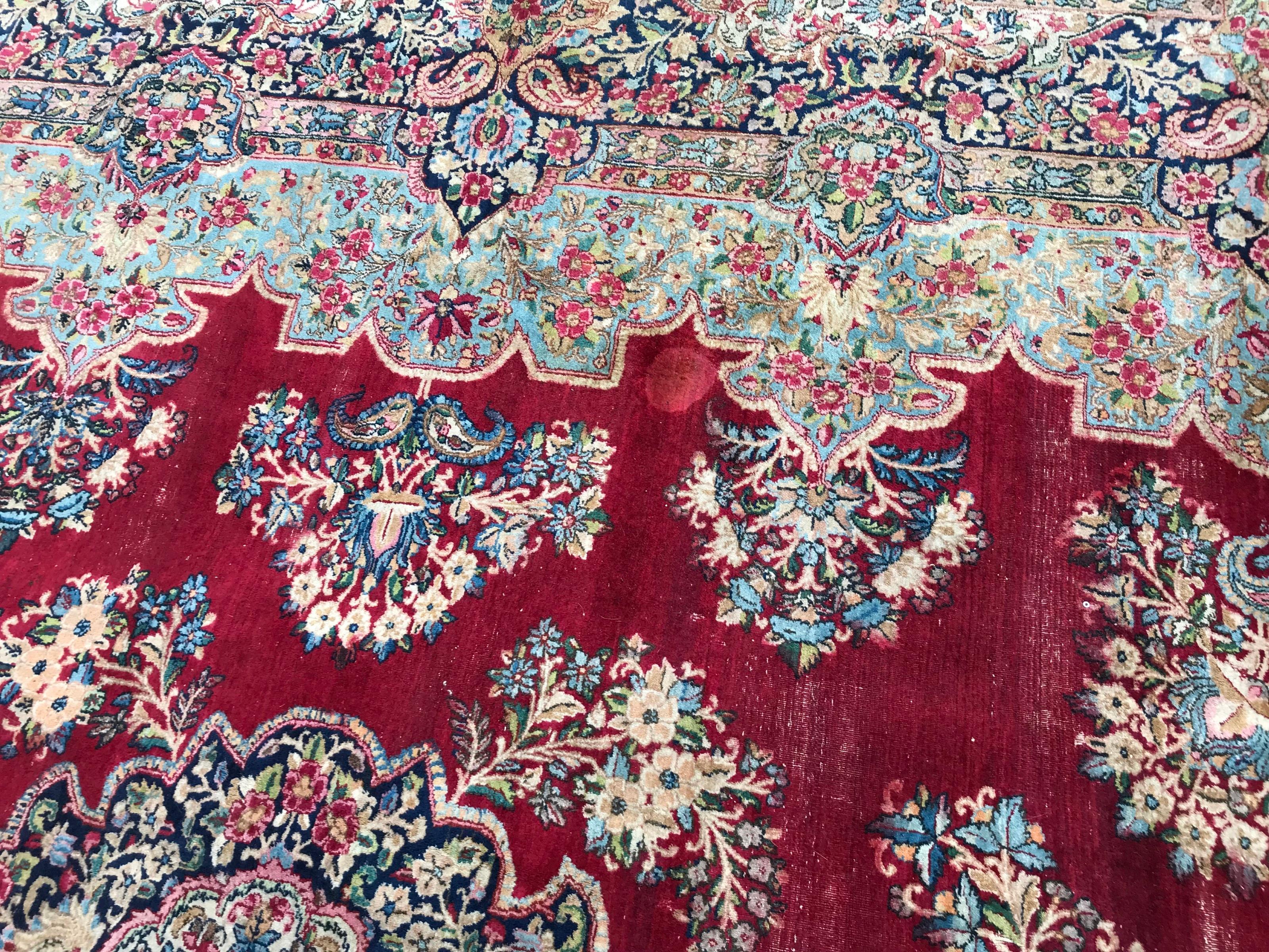 Fine Large Kirman Rug with savonnerie design  For Sale 2