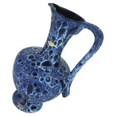 large vintage kreutz-keramik 1960s 70s VASE jug model 228 fat lava drip glaze in