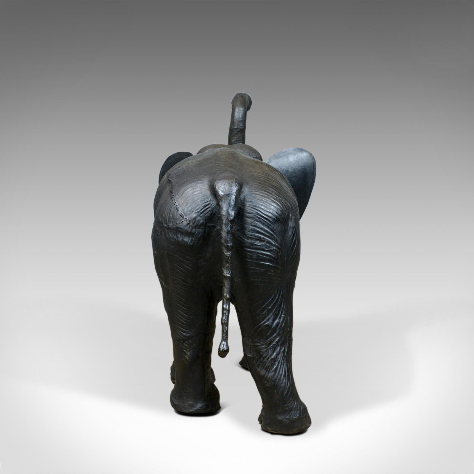 antique leather elephant
