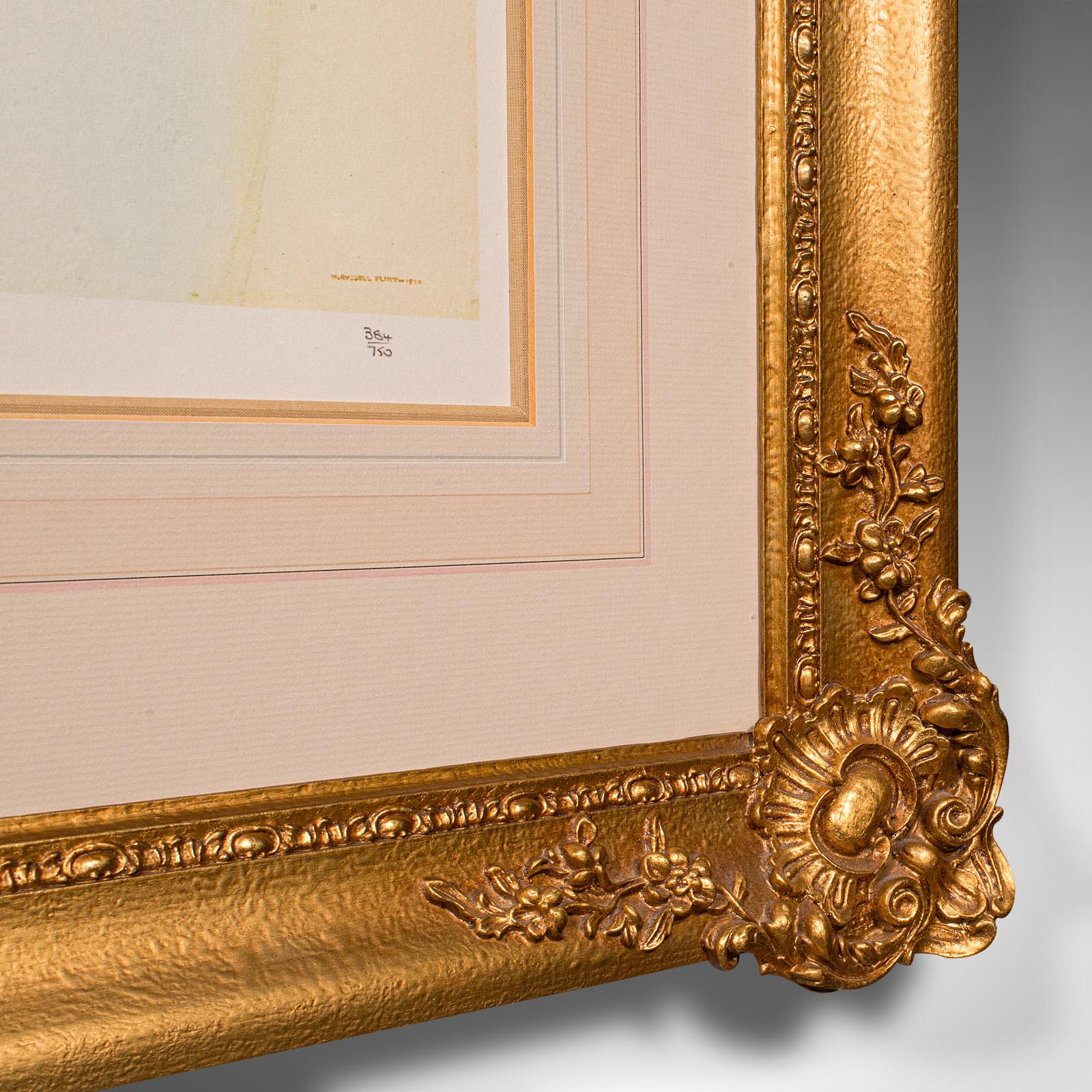 Großer Vintage-Kunstdruck in limitierter Auflage, englisch, gerahmt, William Russell Flint (20. Jahrhundert) im Angebot