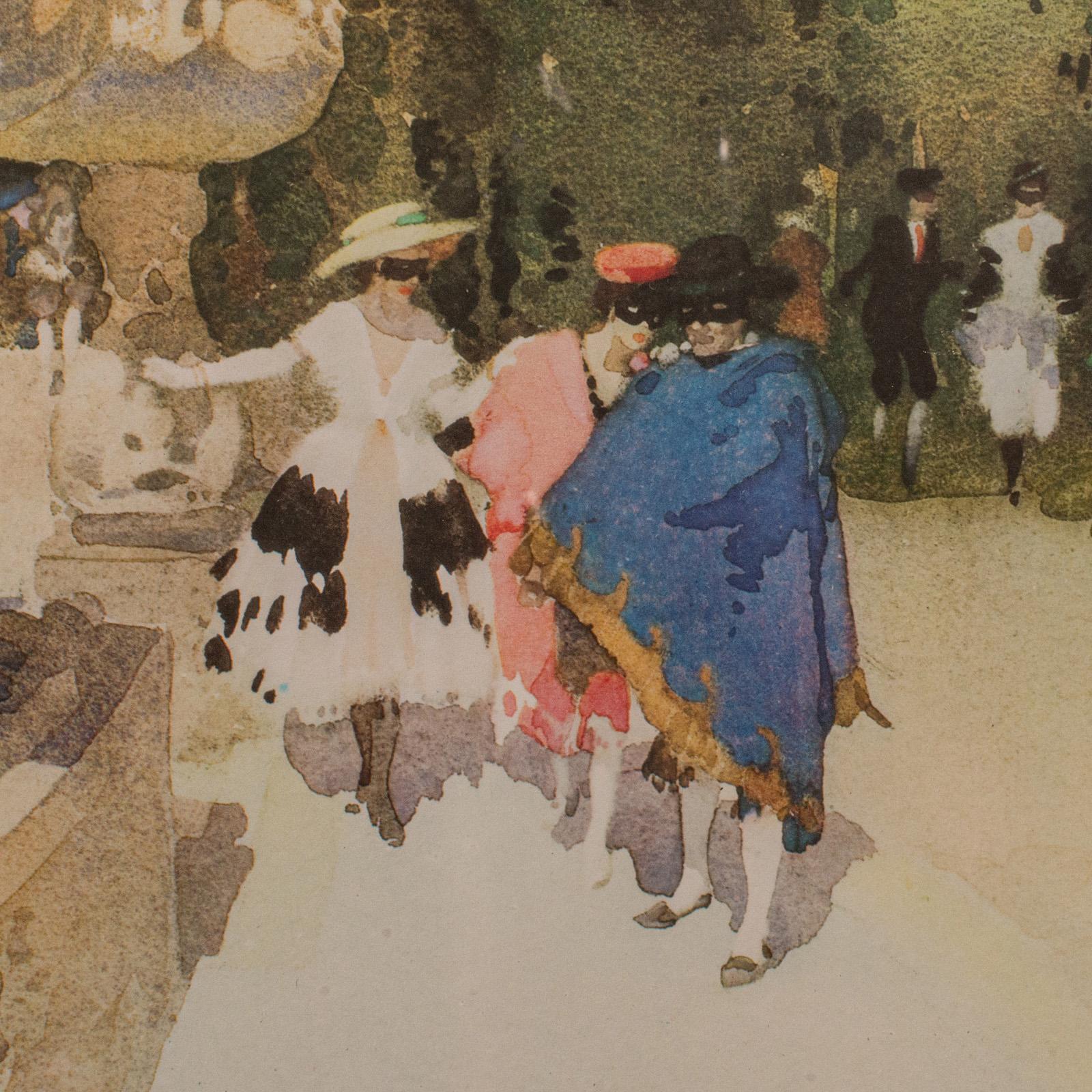 Großer Vintage-Kunstdruck in limitierter Auflage, englisch, gerahmt, William Russell Flint im Angebot 1