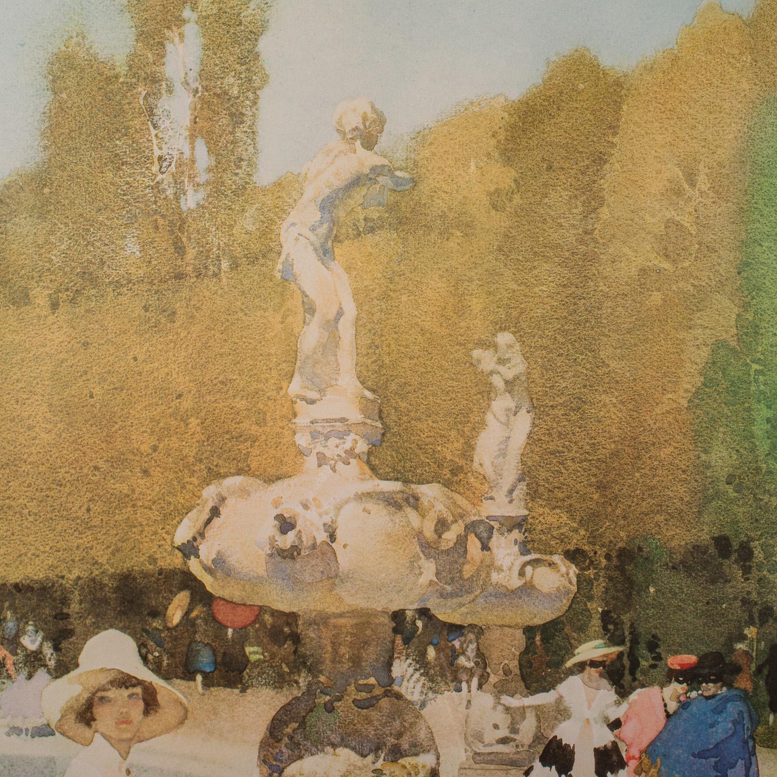 Großer Vintage-Kunstdruck in limitierter Auflage, englisch, gerahmt, William Russell Flint im Angebot 2