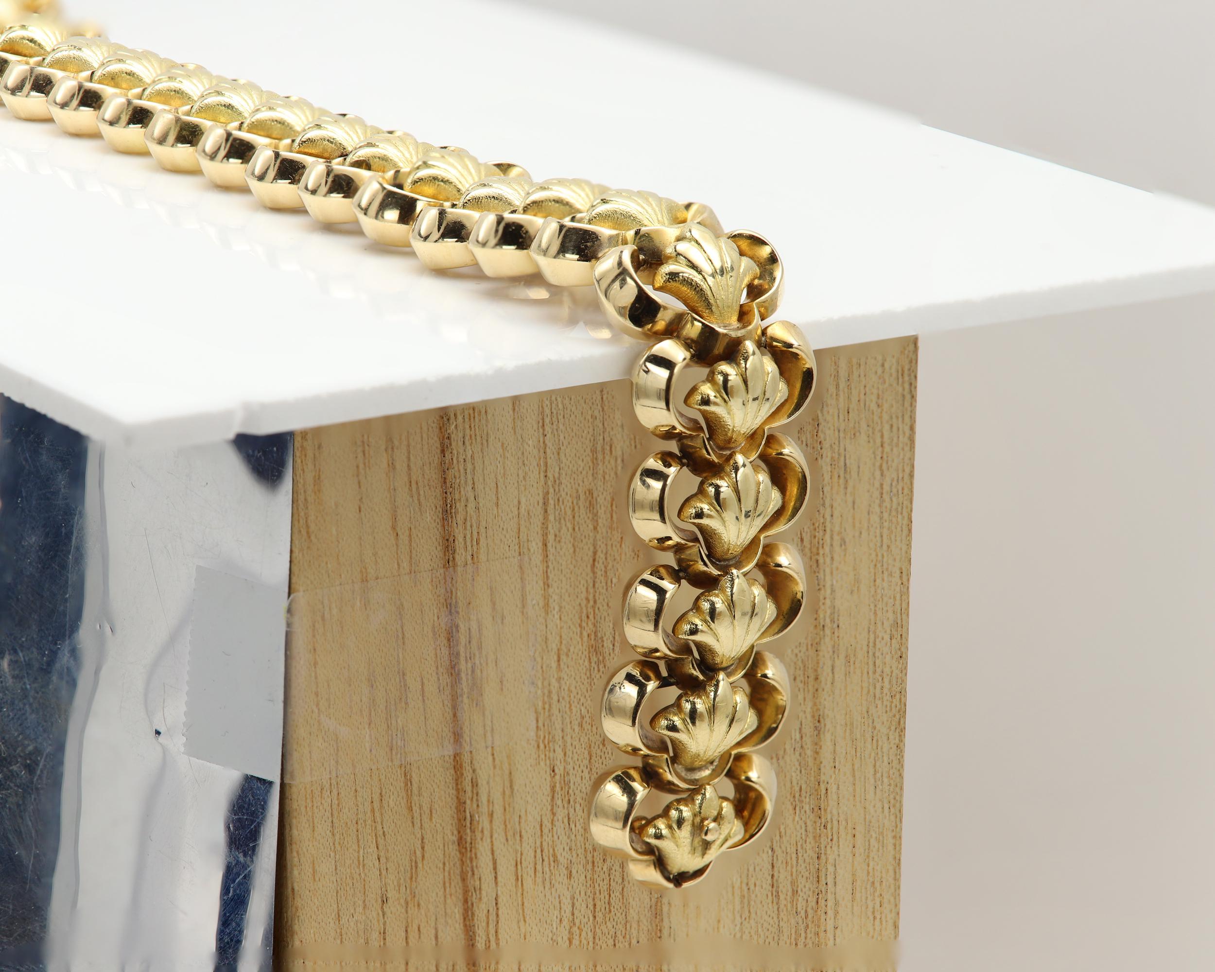 Grande bracciale A Link d'epoca, circa 1920, 18 carati in ottime condizioni in vendita 9