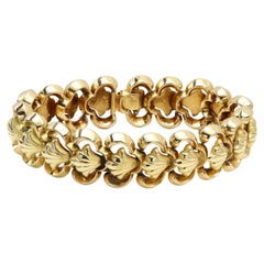 Large Vintage Link Bracelet Circa 1920's 18 Karat in great condition