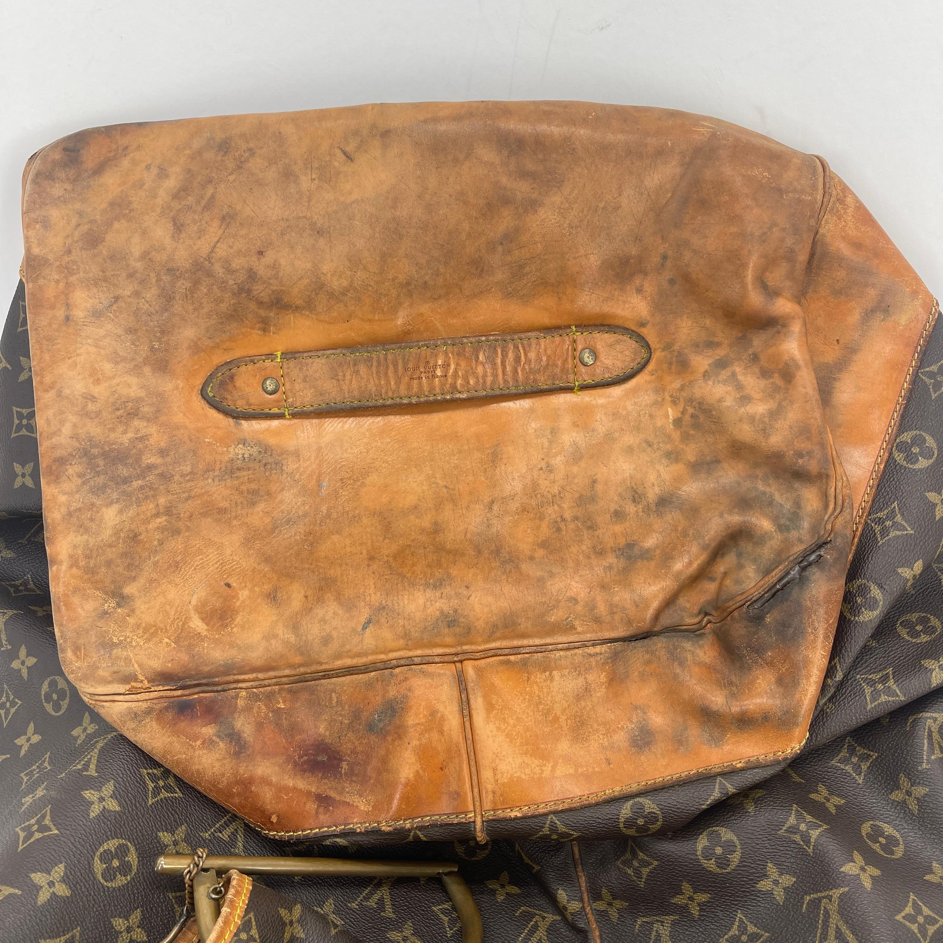 Grand sac de voyage vintage Louis Vuitton Marin en cuir de vachette  4