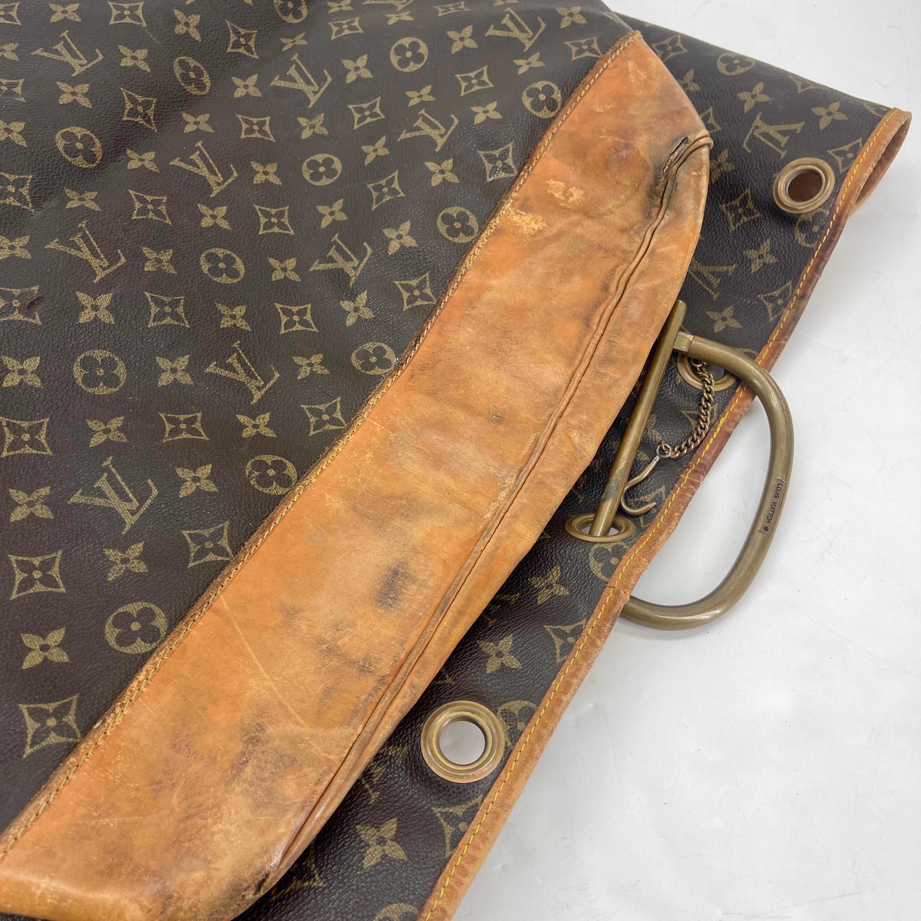 Grand sac de voyage vintage Louis Vuitton Marin en cuir de vachette  7