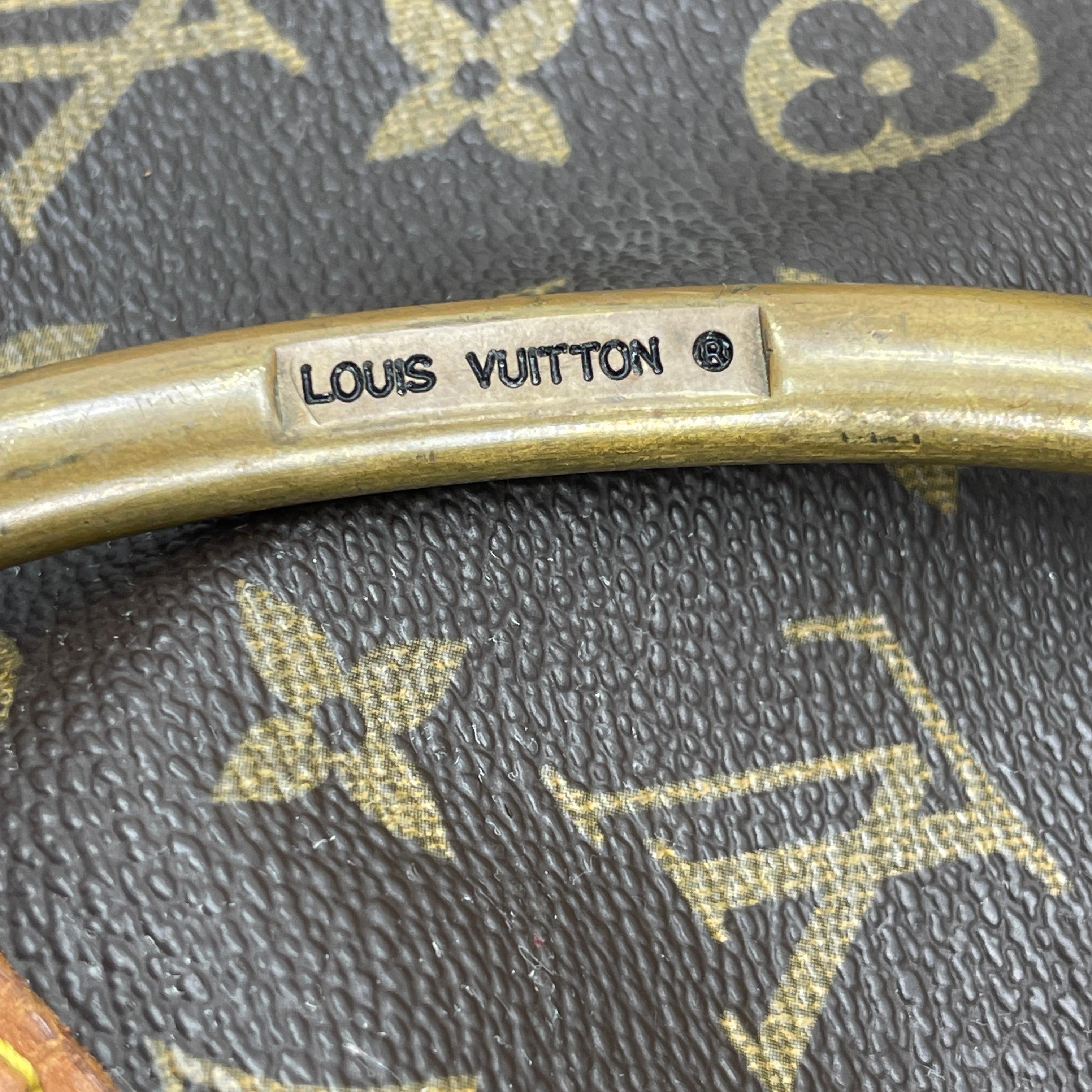 Français Grand sac de voyage vintage Louis Vuitton Marin en cuir de vachette 