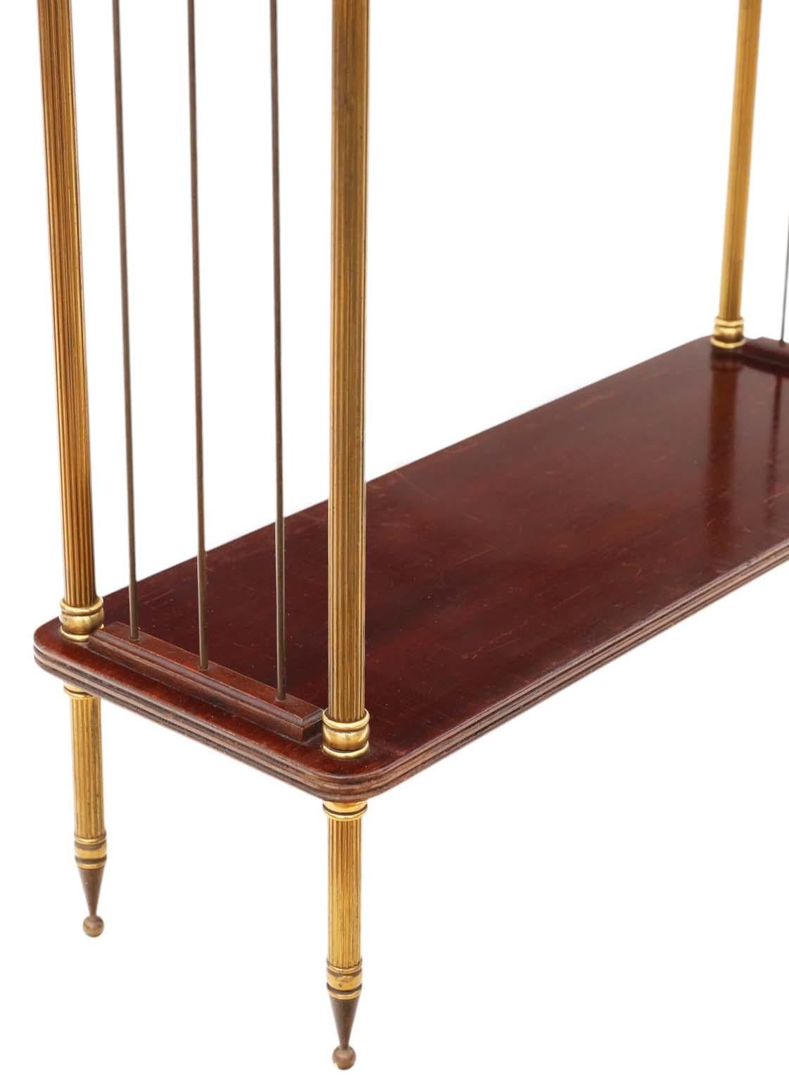 Brass Large Vintage Bookcase Fine Quality Display Shelving by Maison Jansen