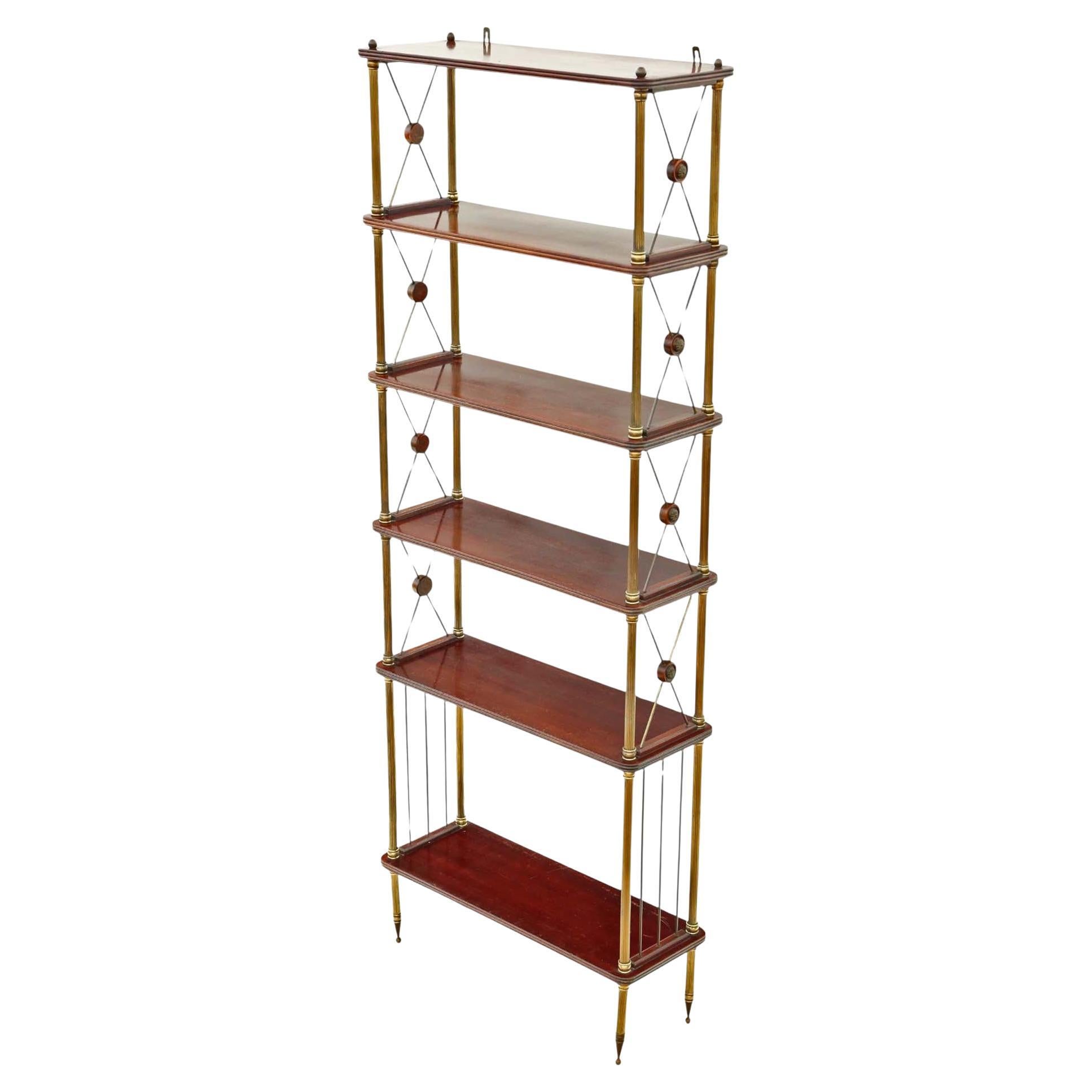 Large Vintage Bookcase Fine Quality Display Shelving by Maison Jansen